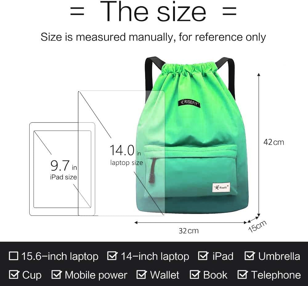 Thumbnail 5 de Risefit Waterproof Swimming Bags Drawstring Gym Bags (PE) for Adults & Kids