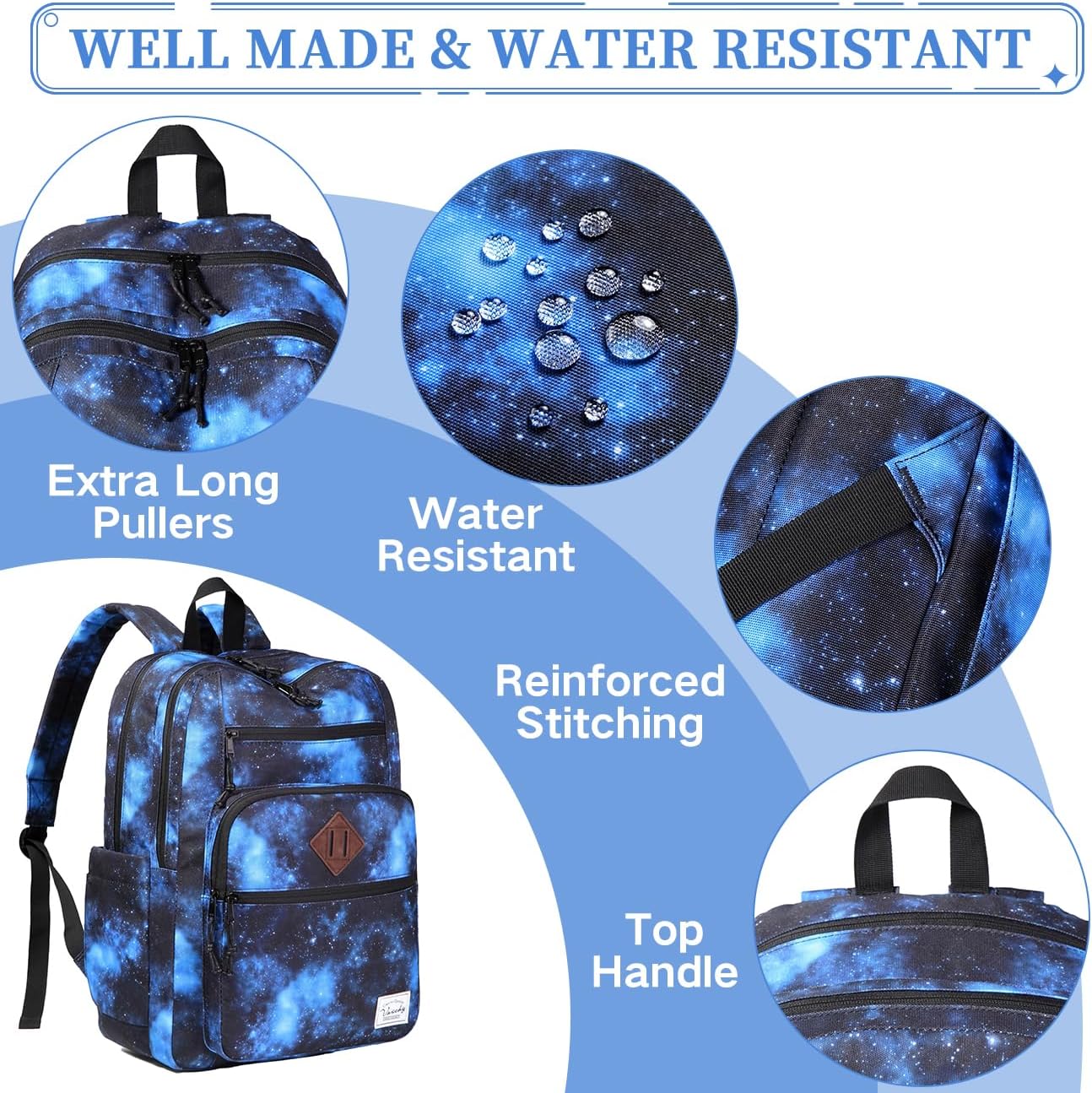 Thumbnail 2 de VASCHY 21L Lightweight School Backpack (water-resistant, 15.6 inch) for teens and adults