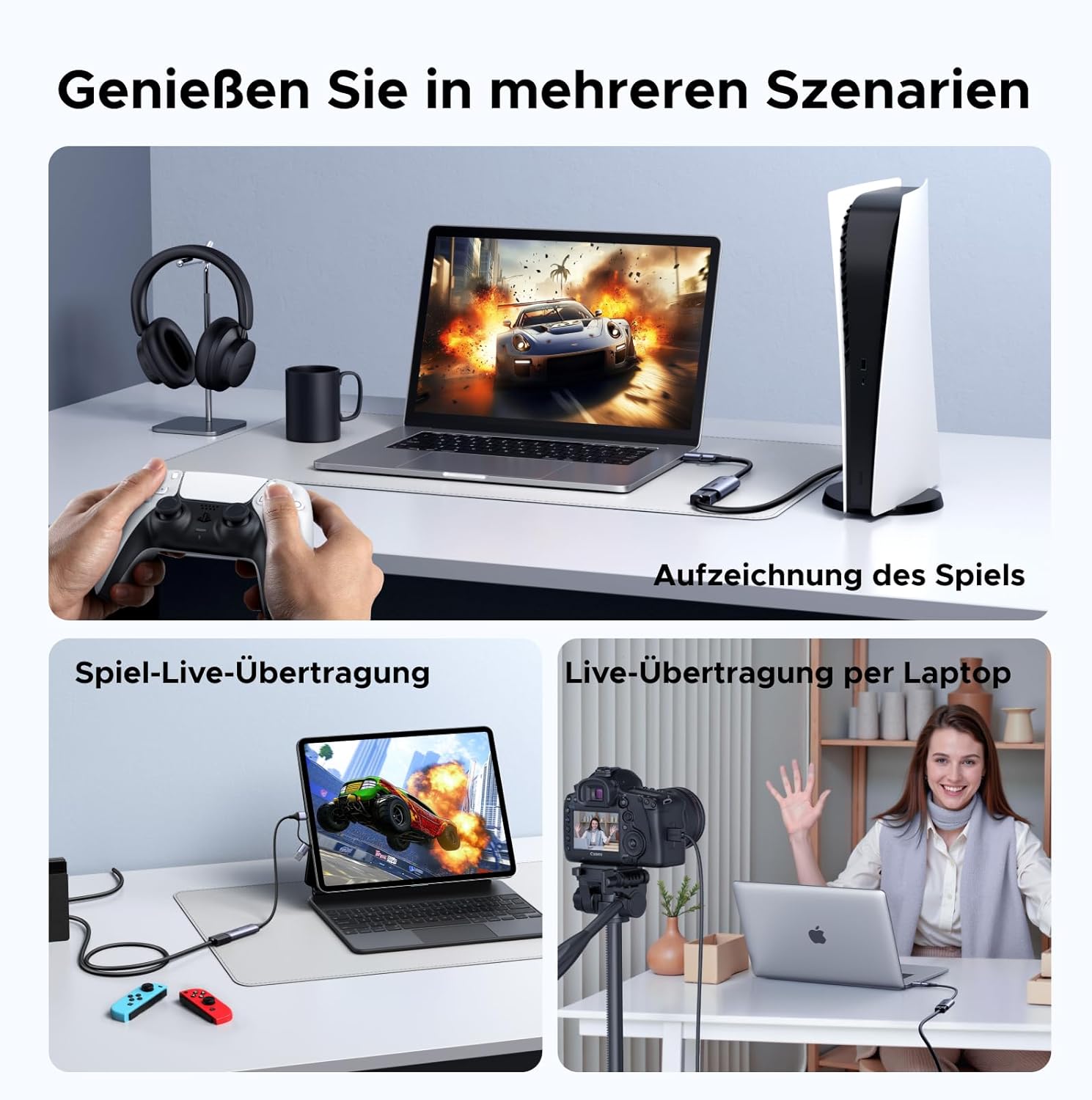 Thumbnail 4 de UGREEN Video Capture Card – USB 3.0 HDMI auf USB-C/A, 4K Eingang bis 2K30Hz, Plug & Play