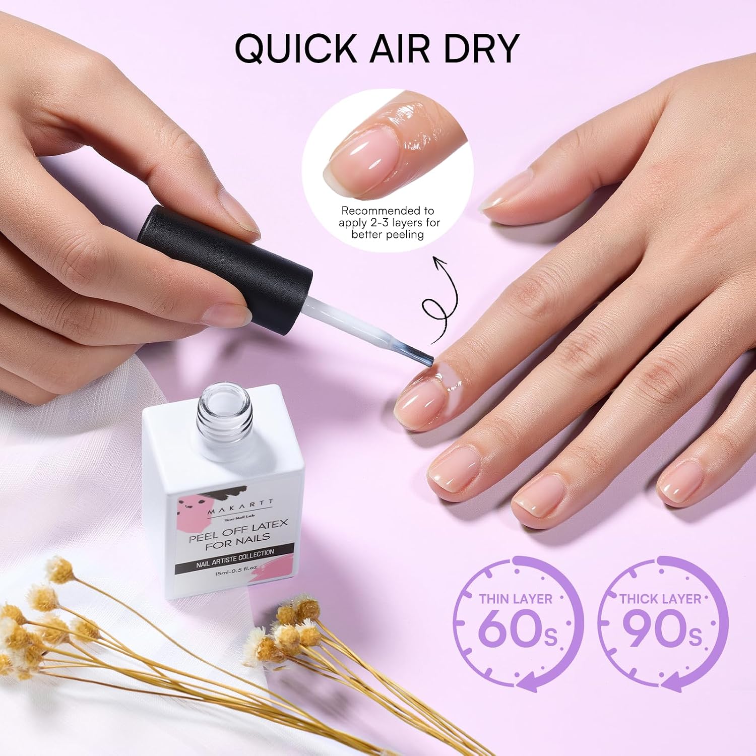 Detalle de Makartt Liquid Latex Nail Barrier, 15 mL