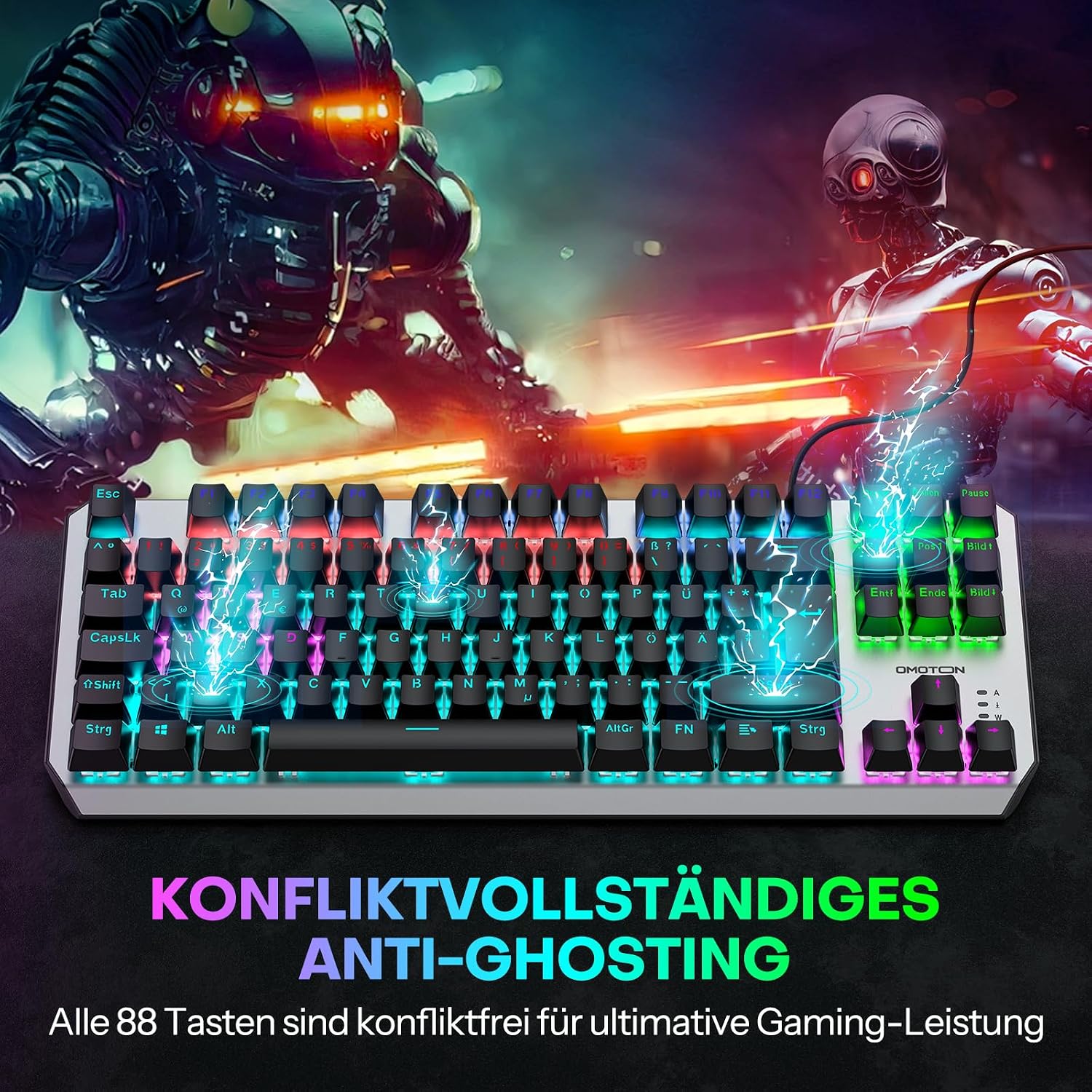 Thumbnail 5 de OMOTON Mechanische Gaming Tastatur 80%