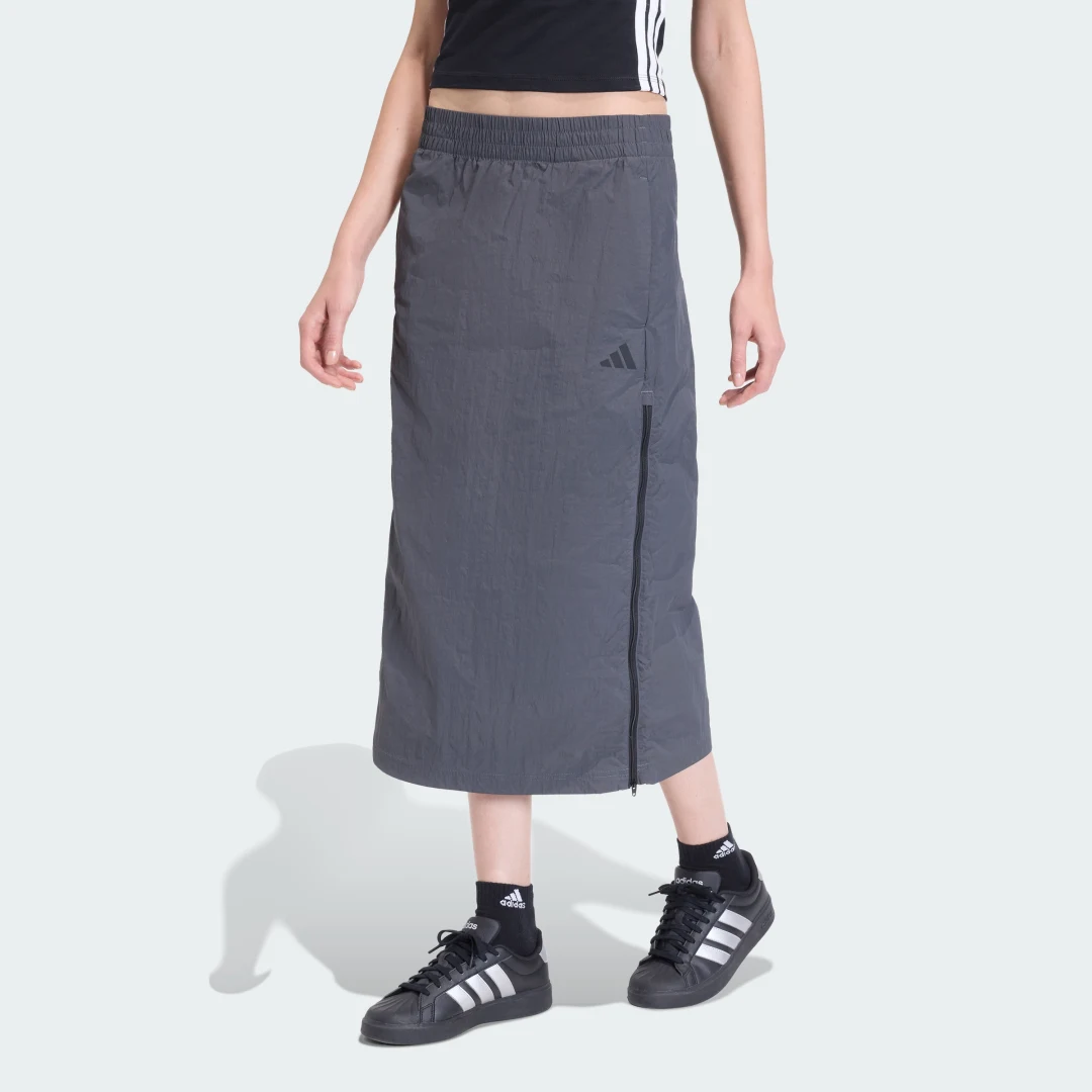 Detalle de Falda técnica con cremallera City Tech de Adidas – Gris