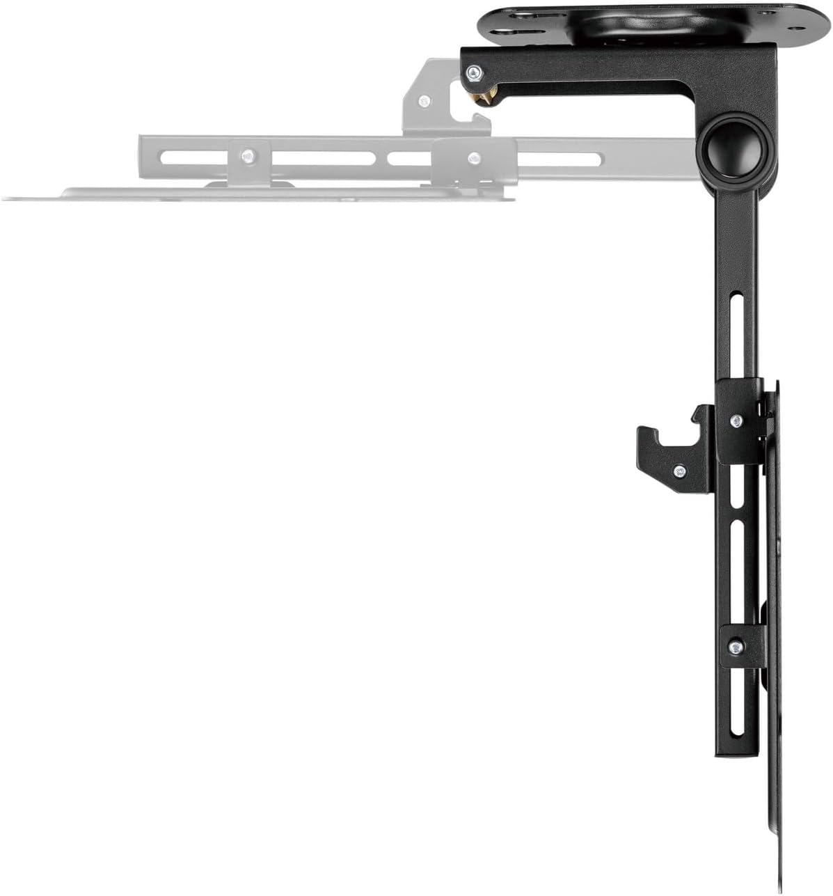 Detalle de AISENS CT43S-187 Deckenhalterung: Drehbar, faltbar, 19–43 Zoll, max. 20 kg, Schwarz