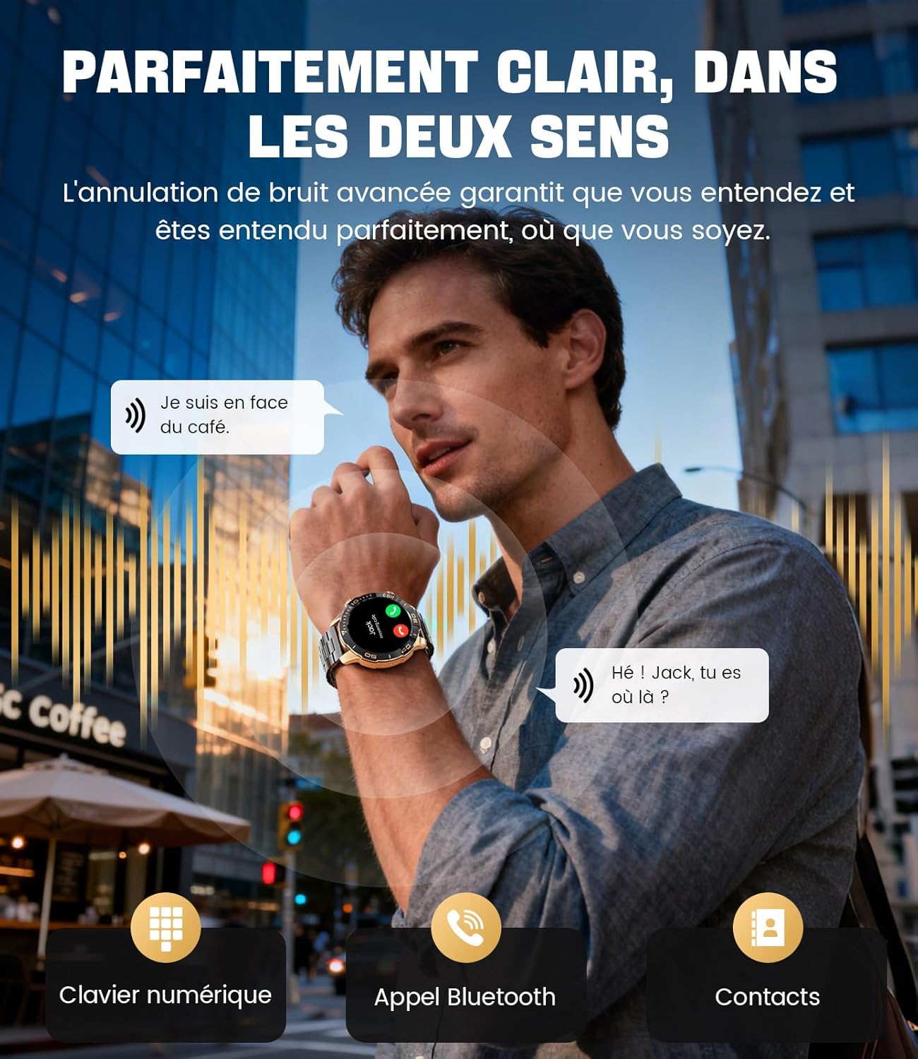 Thumbnail 2 de Montre Connectée Homme Militaire – Écran AMOLED 1,43", IP68, 170+ Modes et Appel Bluetooth