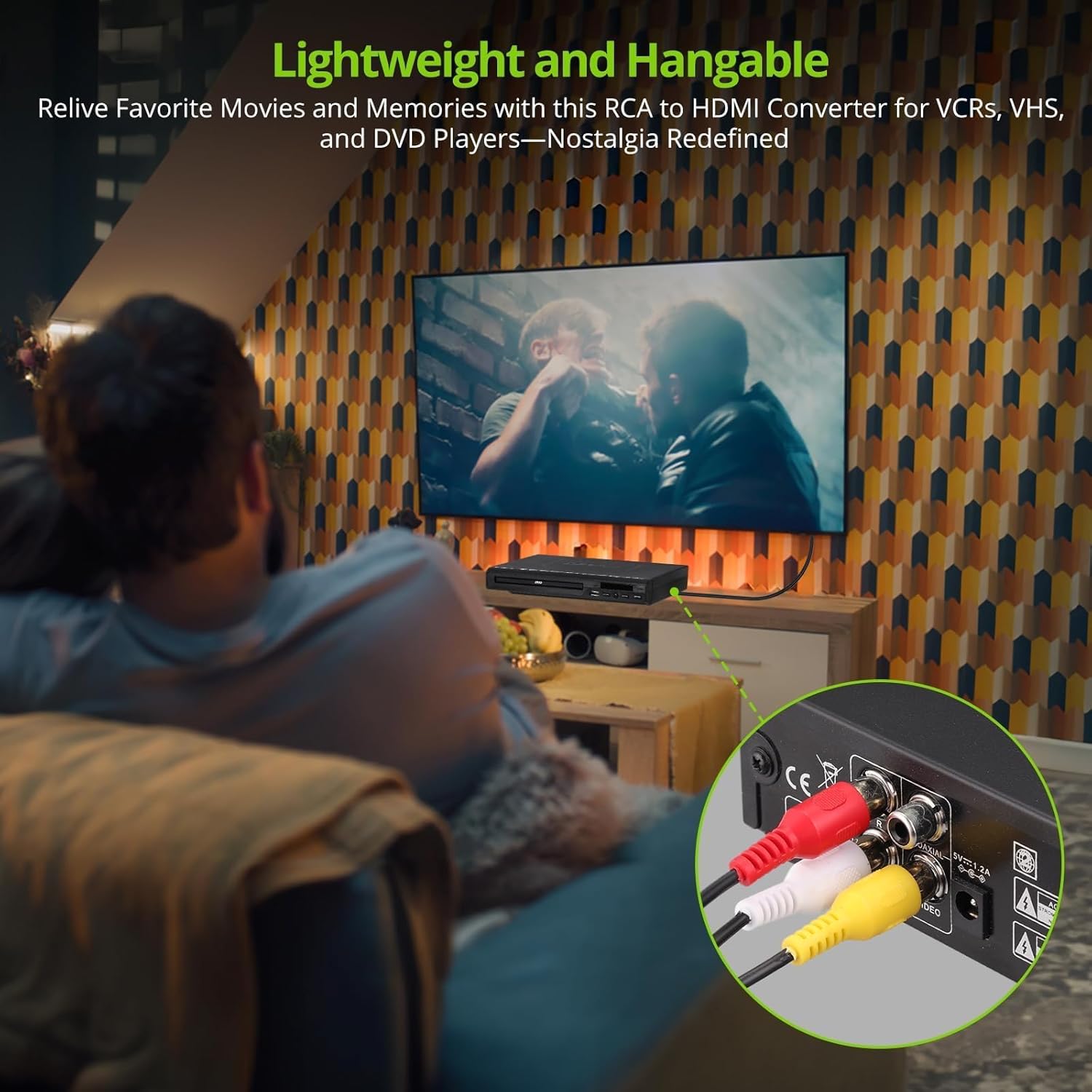Thumbnail 5 de LiNKFOR RCA to HDMI Converter 1080p (PAL/NTSC) with 150cm AV cable and 4:3/16:9 switch
