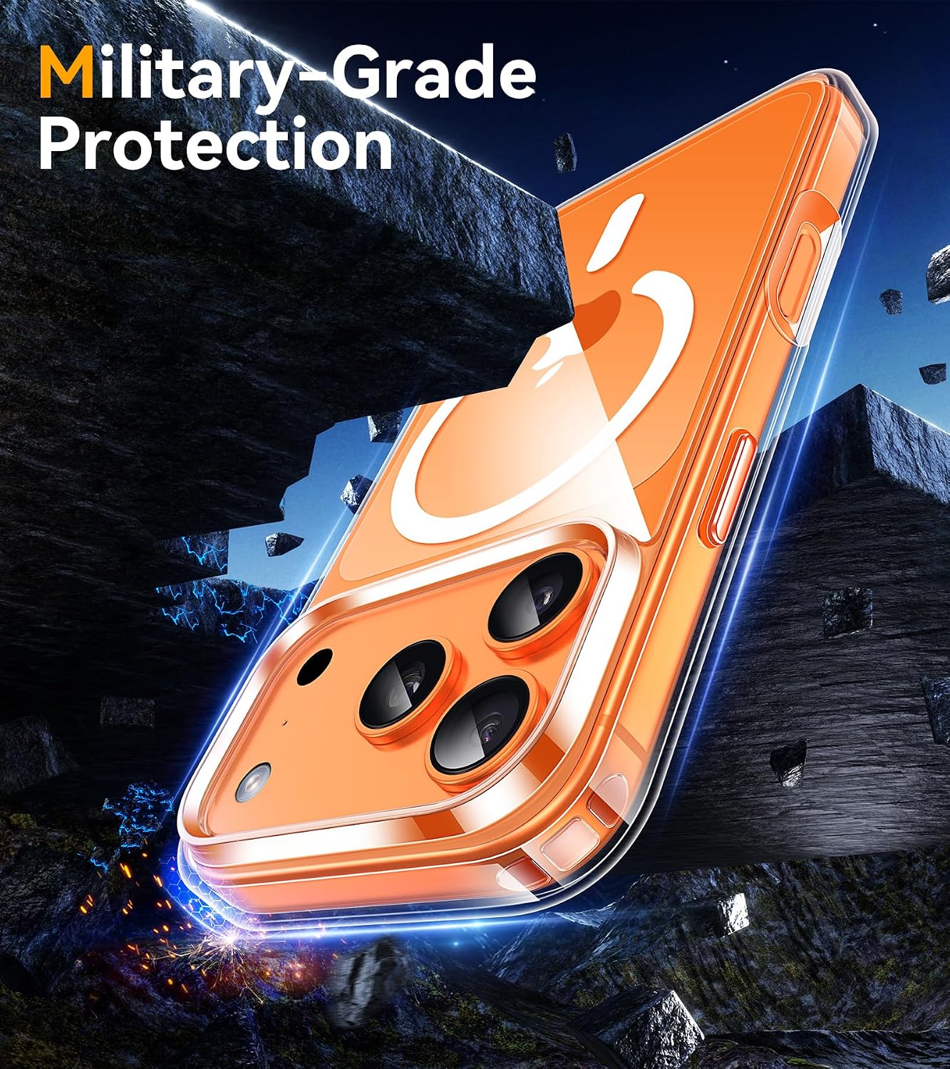 Detalle de ivencase Magnetische Schutzhülle für iPhone 17 Pro – Transparent mit Kameraschutz, MagSafe-Kompatibilität, 2 Kameraschutzfolien und 2 Schutzfolien