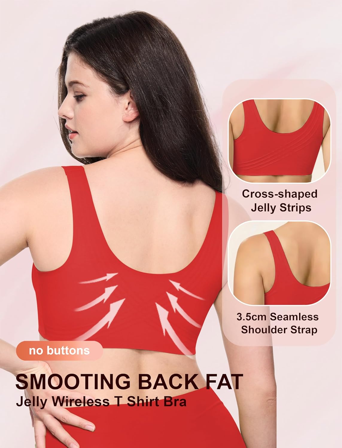Thumbnail 4 de Soft Intention Jelly Wireless Bra: Seamless Push Up Full Coverage for Everyday Comfort