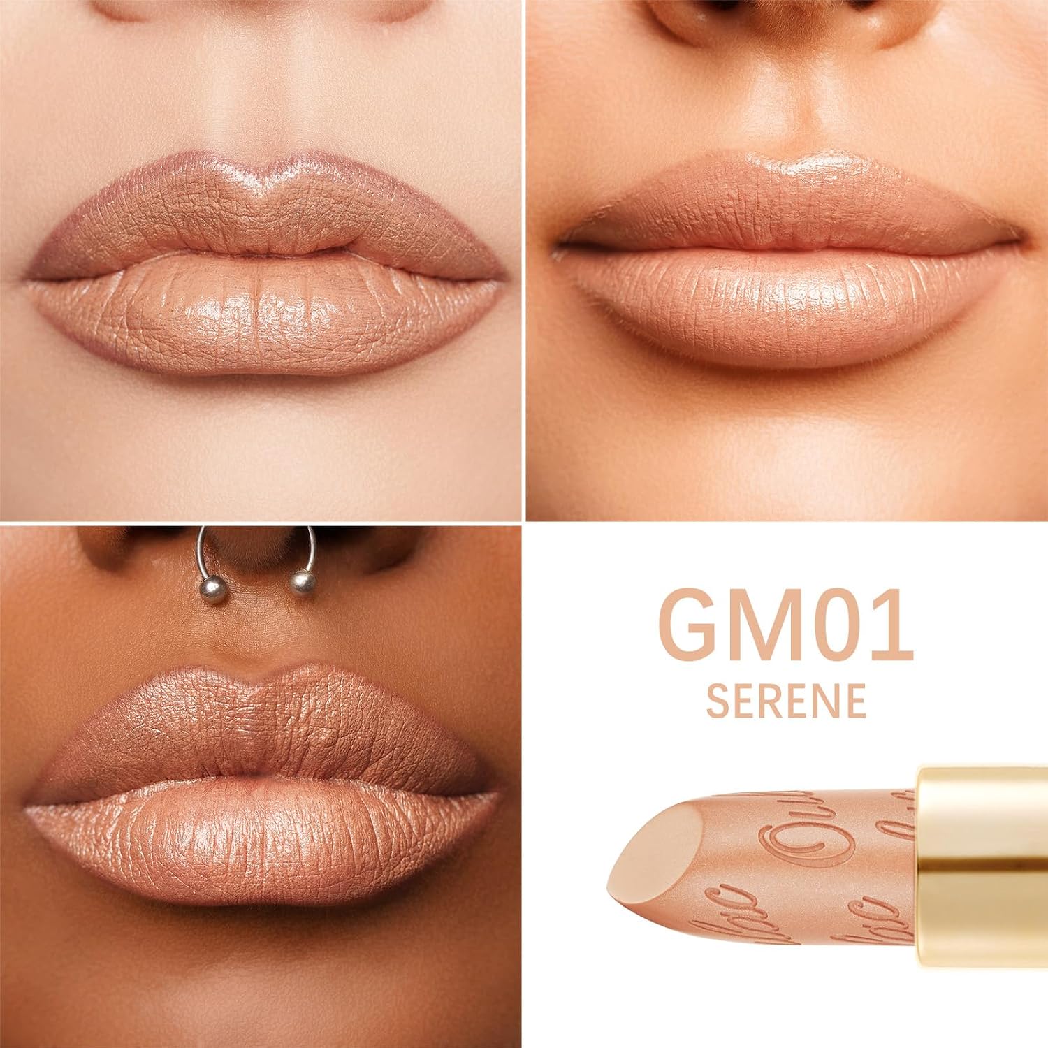 Thumbnail 4 de OULAC Lippenstift Metallic Glanz Nude 4,3 g