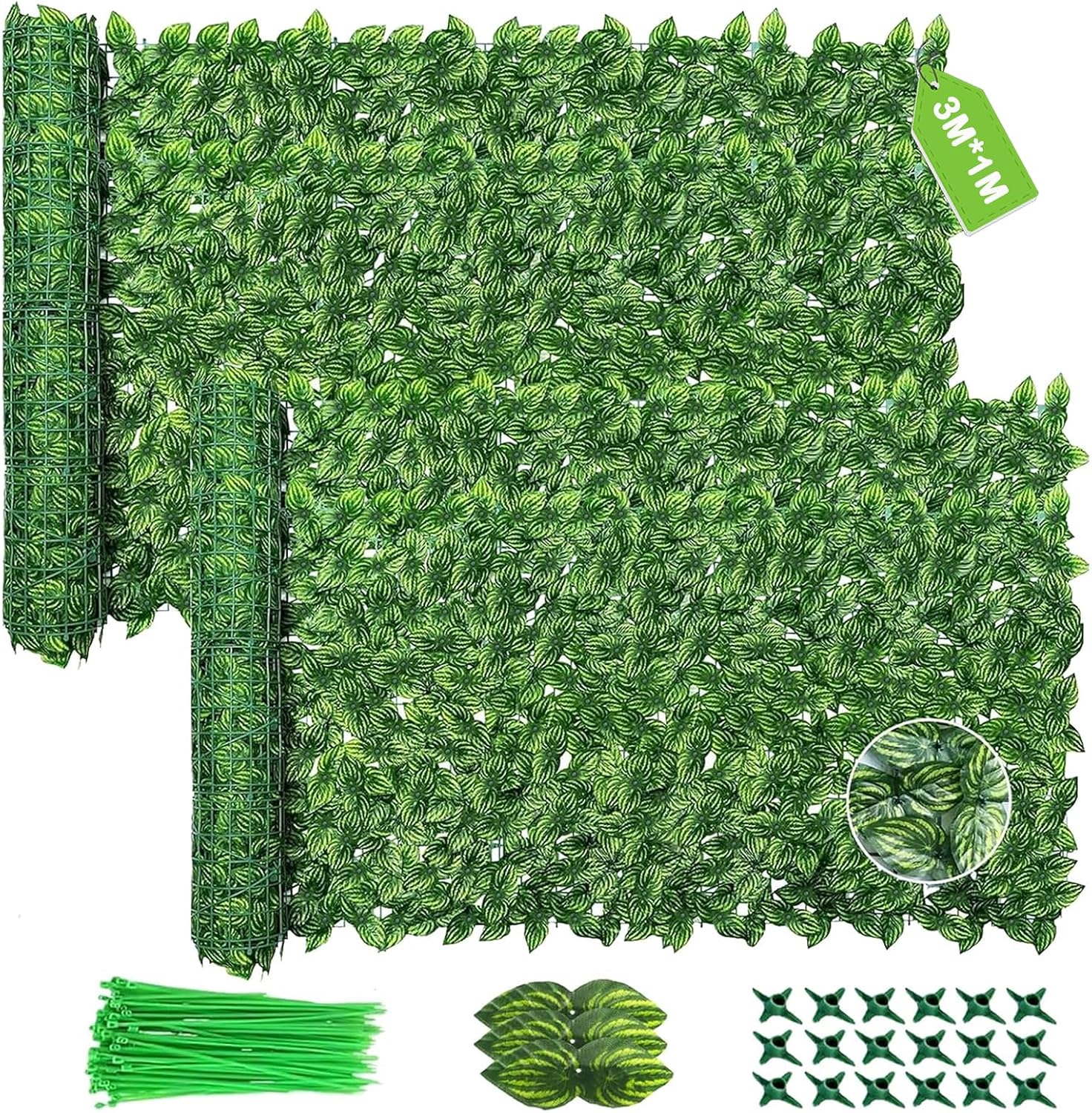 Detalle de Artificial Ivy Fence Screening 3m x 1m
