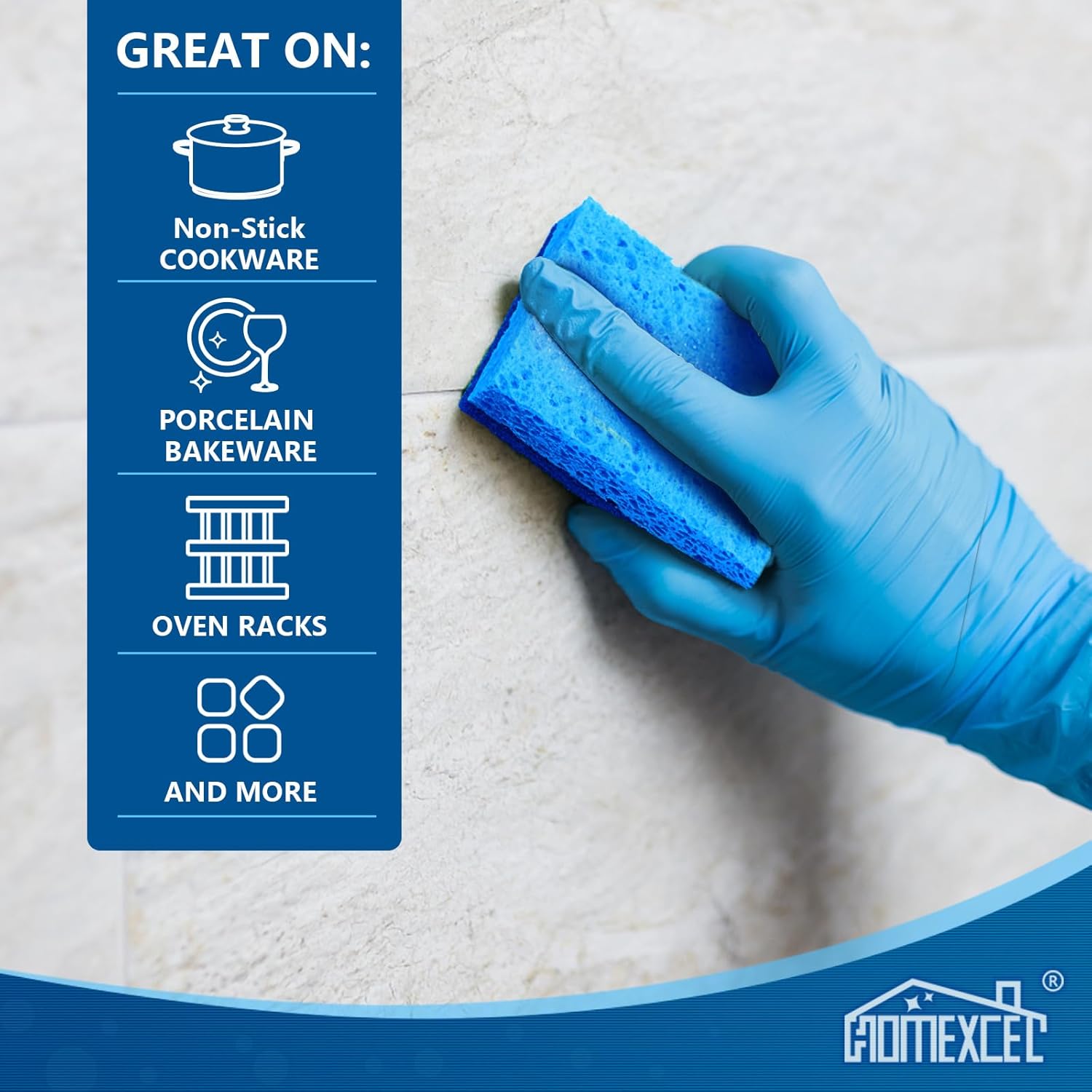 Thumbnail 3 de HOMEXCEL Kitchen Sponges (24 pcs) — Non-Scratch Dual-Sided Scrub & Wipe Sponges