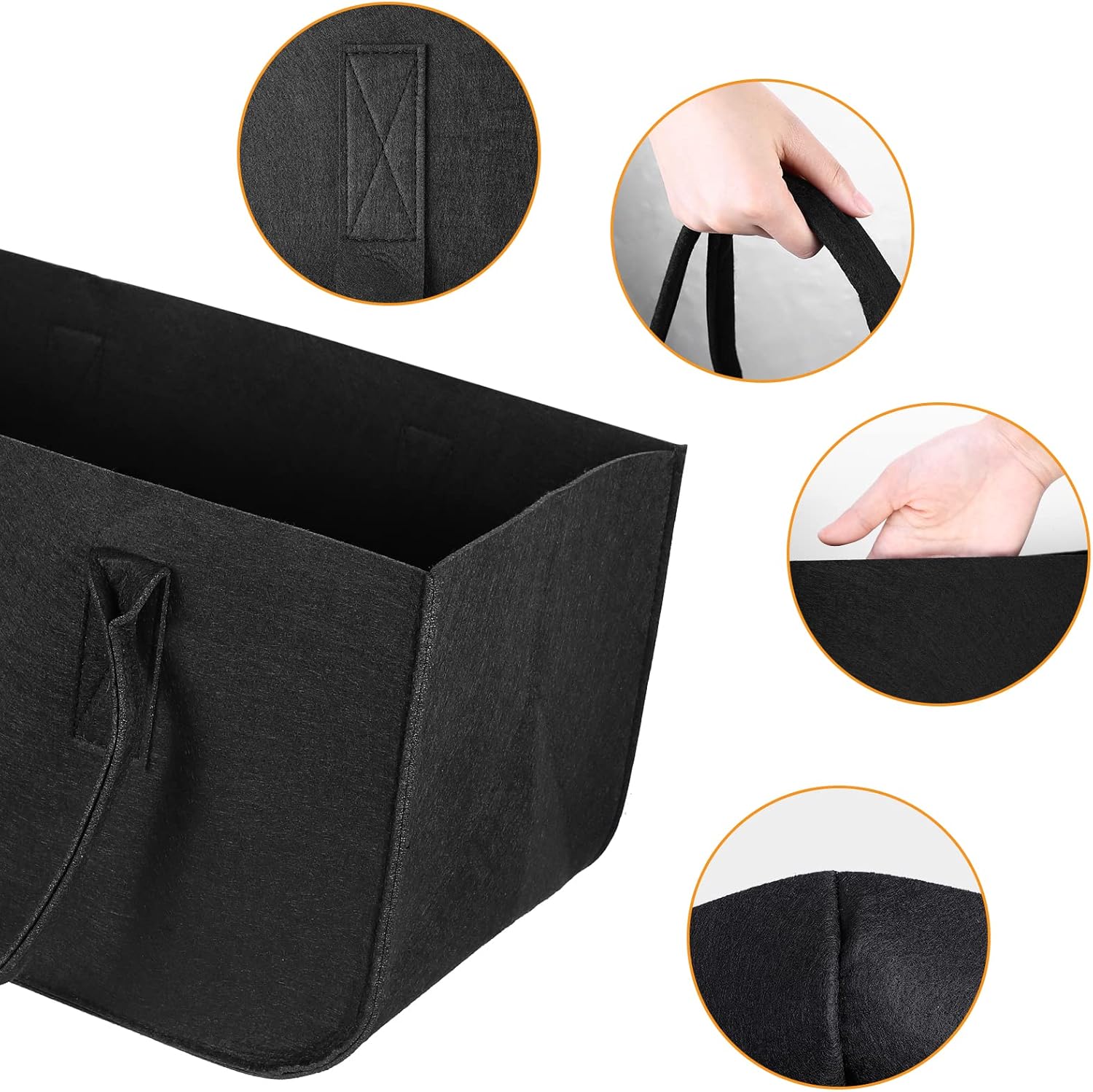 Thumbnail 2 de AiQInu Borsa in Feltro per Legna da Ardere 50x25x25cm