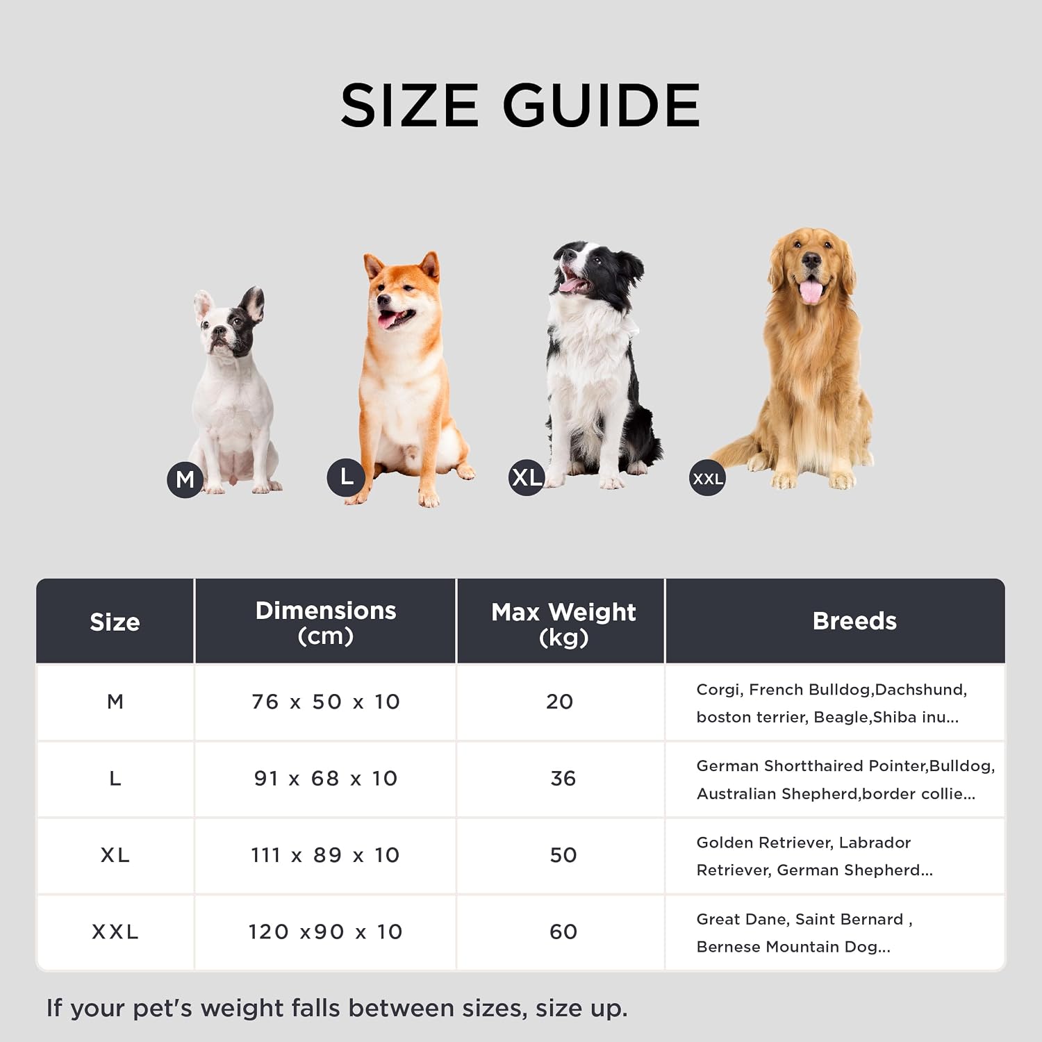 Detalle de BEDSURE Hundekissen XXL (111x89 cm) waschbar – gepolsterte Hundematratze mit 10 cm Höhe, braun