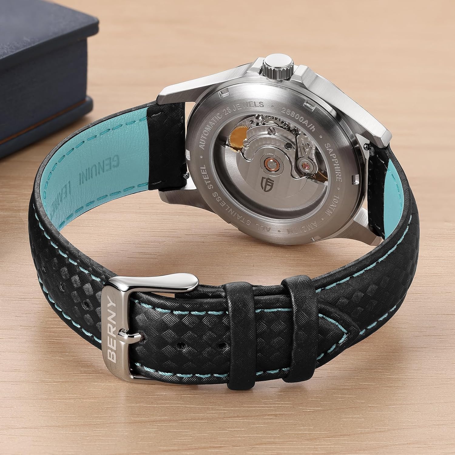 Thumbnail 5 de BERNY Quick Release Echtleder Uhrenarmband 20/22 mm