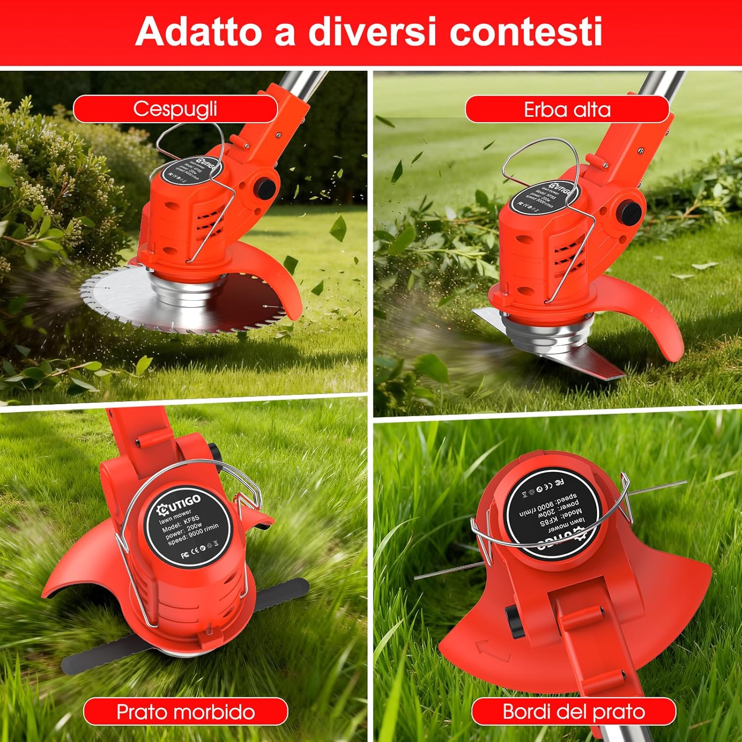 Thumbnail 5 de OUTIGO tosaerba a batteria con 2 batterie da 21 V e 4 lame, triplo pieghevole