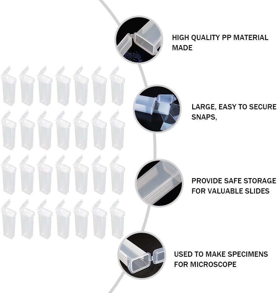 Thumbnail 3 de iPlusSmile 50pcs plastic microscope slide holders (polyethylene) for slide boxes