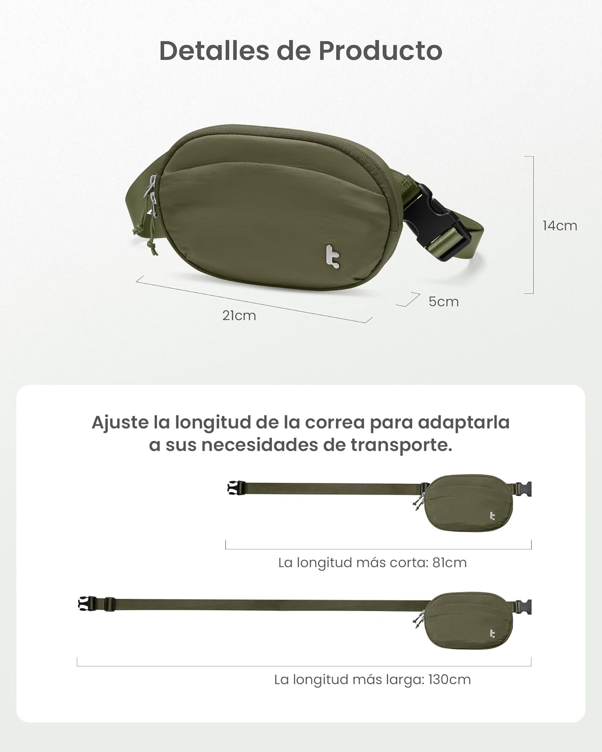 Thumbnail 6 de tomtoc Bolso Bandolera Mujer RFID ✨ Impermeable Ligero 1.5L