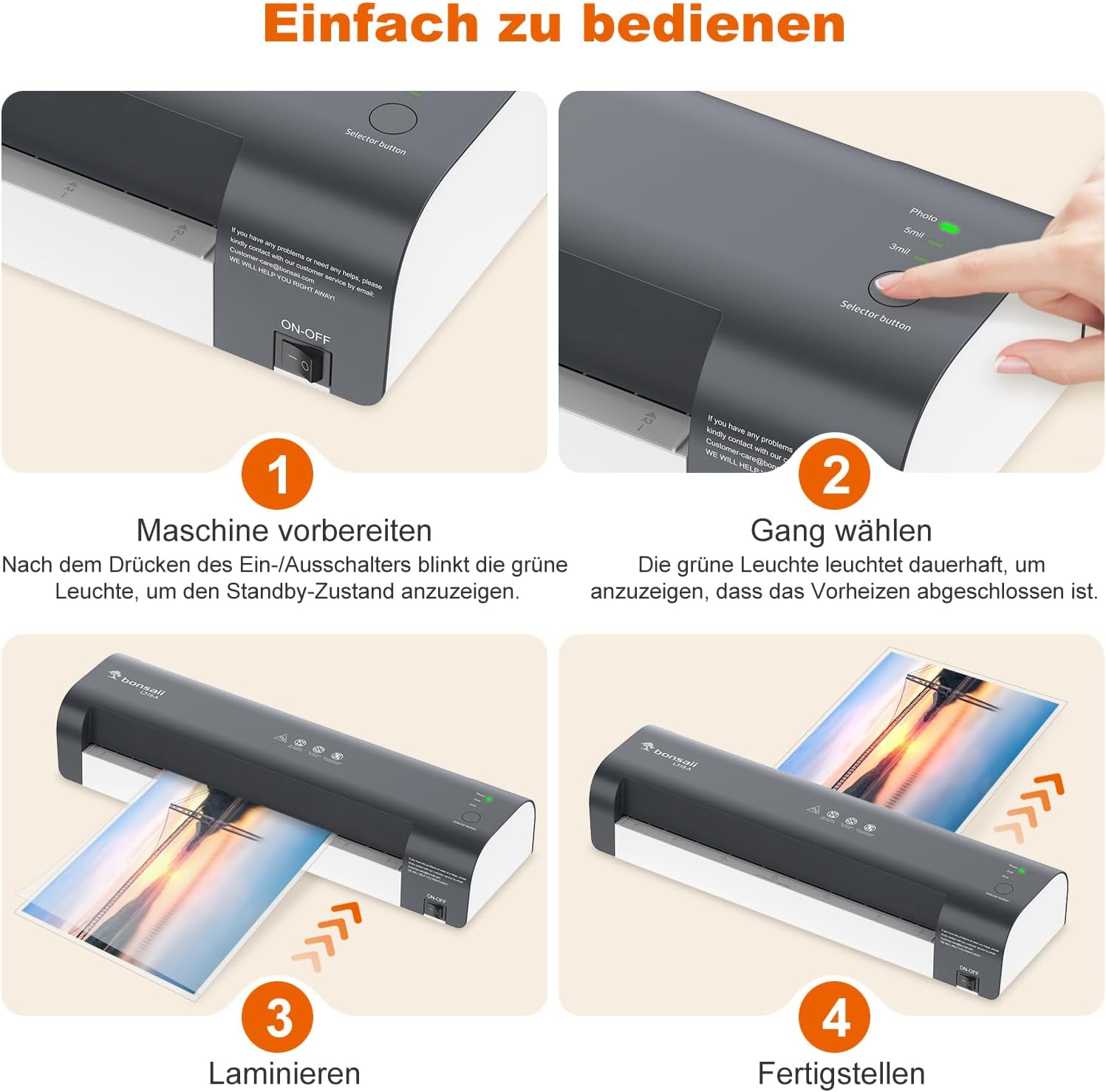 Thumbnail 5 de Bonsaii L318-A Laminiergerät A3 🖨️