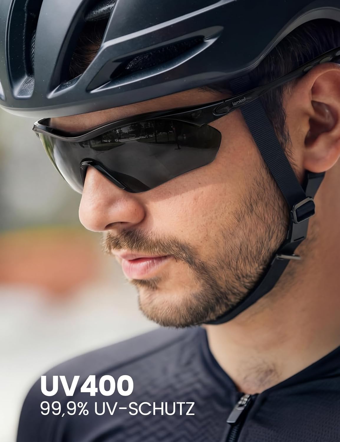Detalle 2 de Lamicall Fahrradbrille Herren – Multifunktionale Sport-Sonnenbrille mit UV400, 22g TR-90 Leichtbau