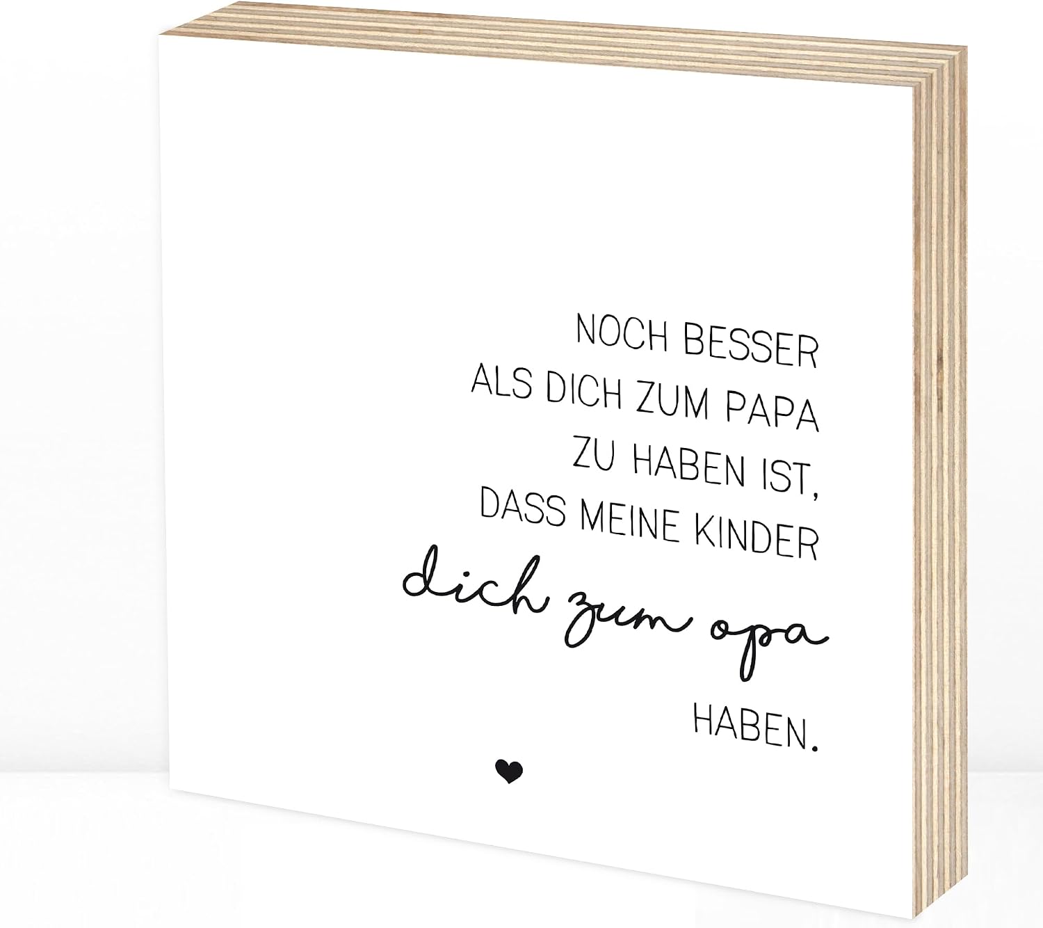 Detalle de Wunderpixel Holzbild Bester Papa, bester Opa – 15x15x2cm