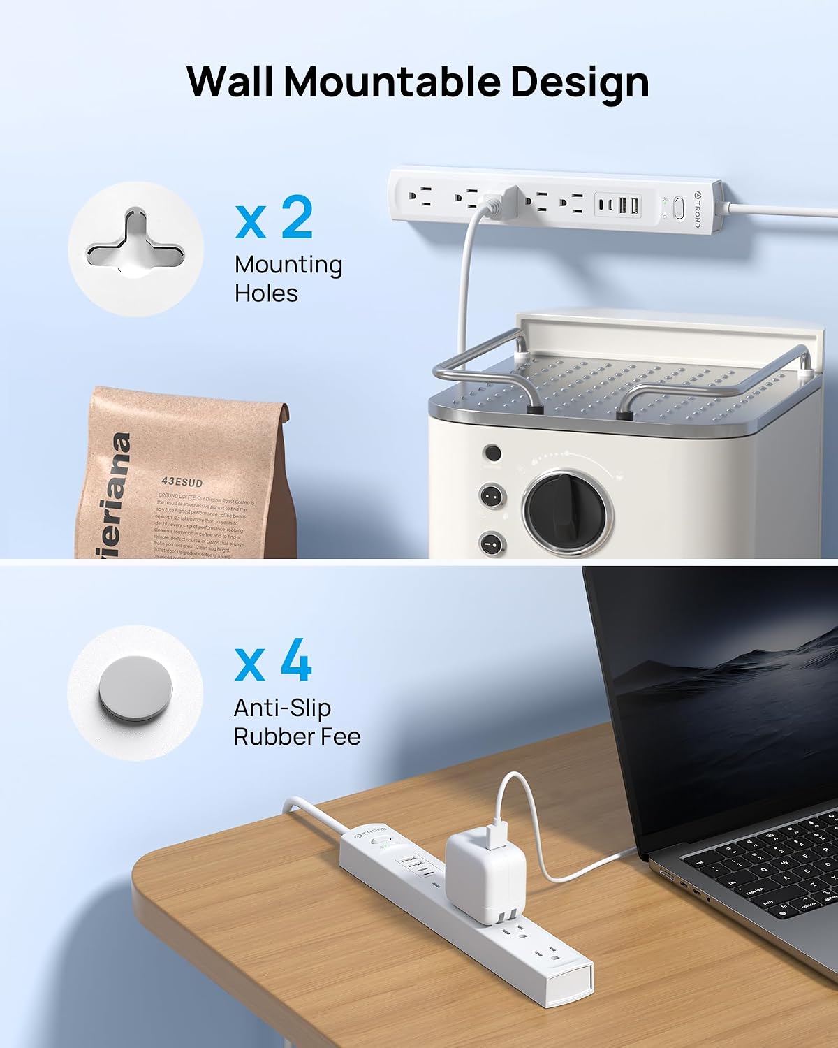 Thumbnail 5 de TROND Power Bar with 5 AC Outlets