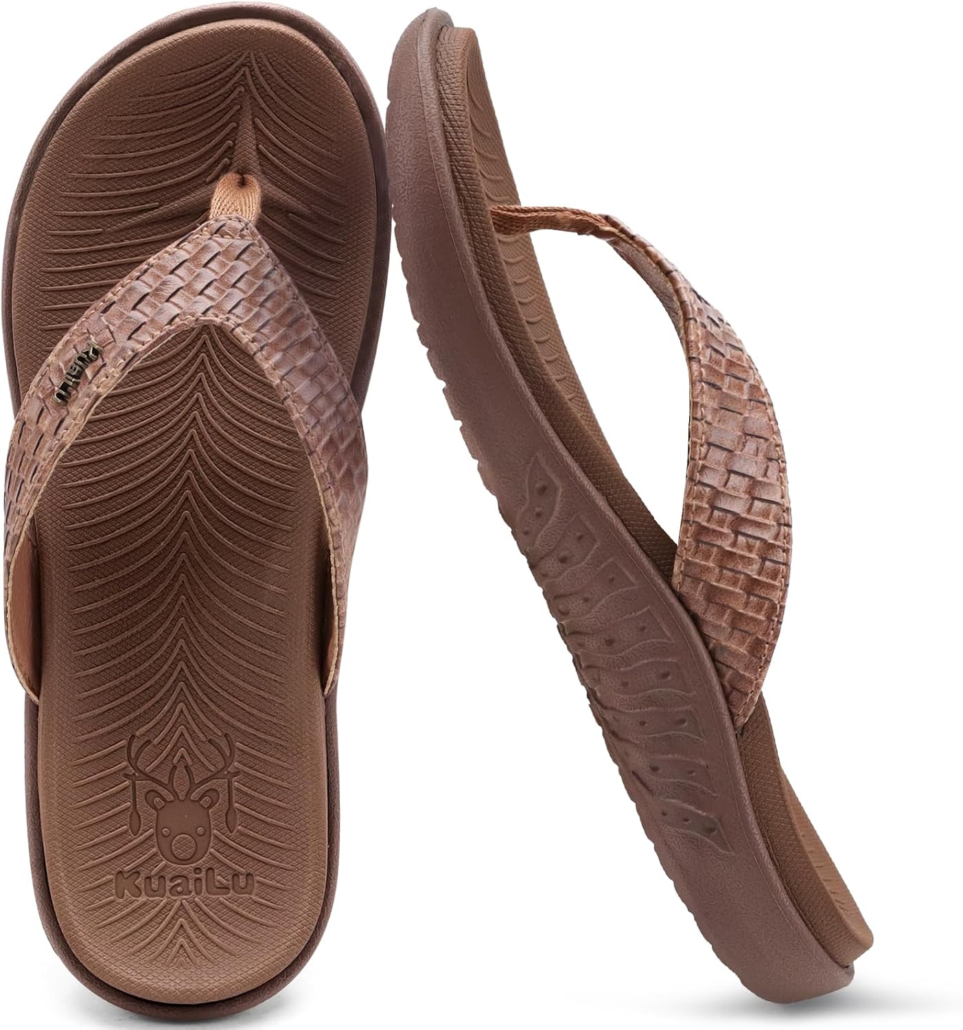 Thumbnail 6 de KuaiLu Women's Flip Flops with Arch Support – Brown, Size 6