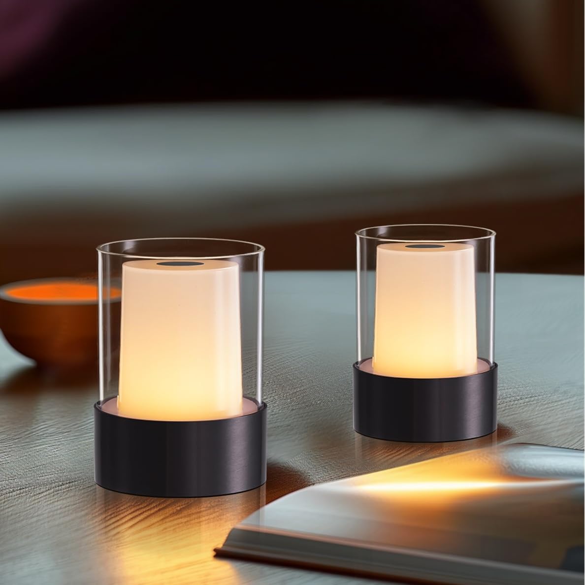 Thumbnail 5 de PUSU CA007 Rechargeable Table Lamp Set of 2, Cordless Touch Dimming