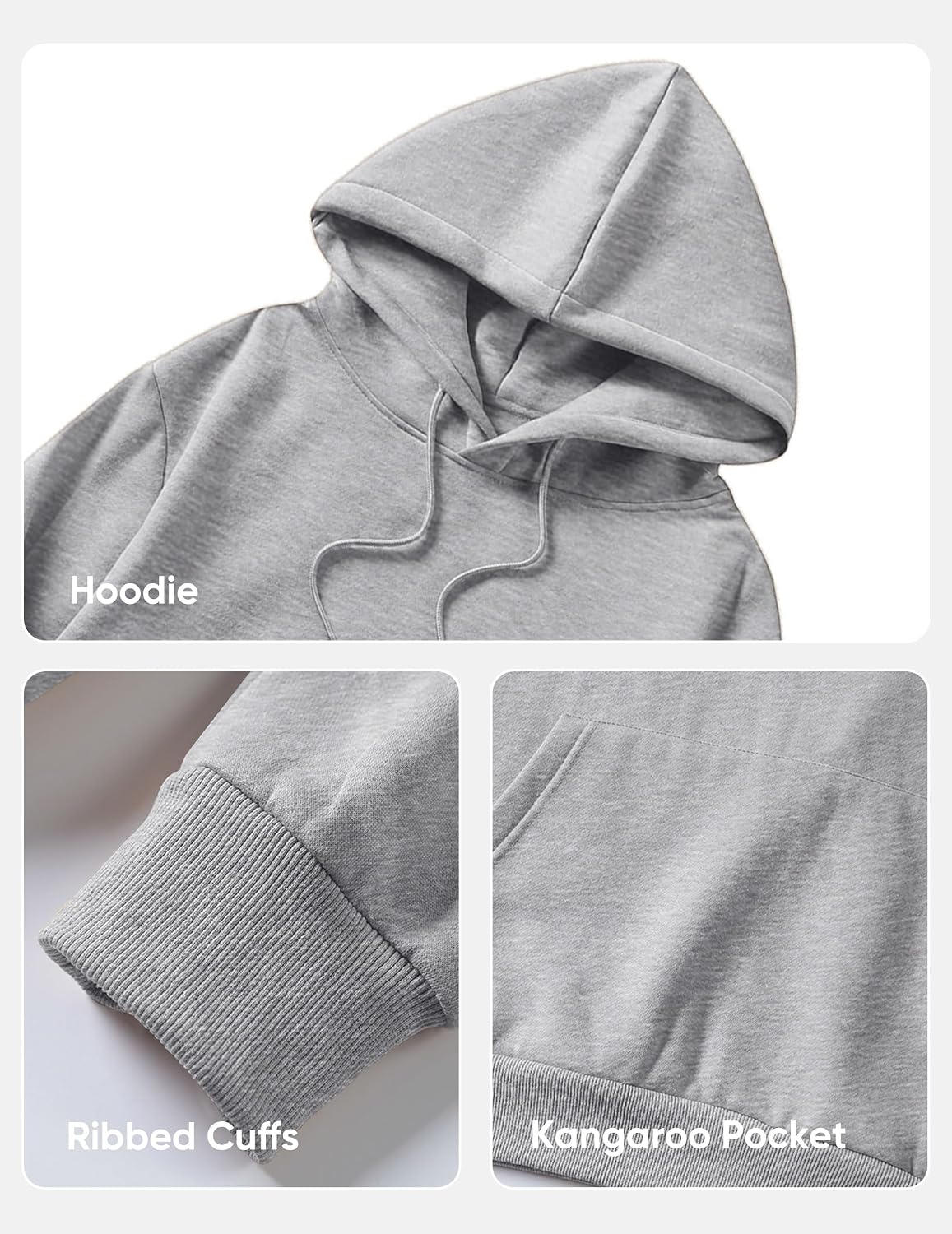 Thumbnail 6 de JMIERR Mens Casual Cotton Hoodie 1-Pack
