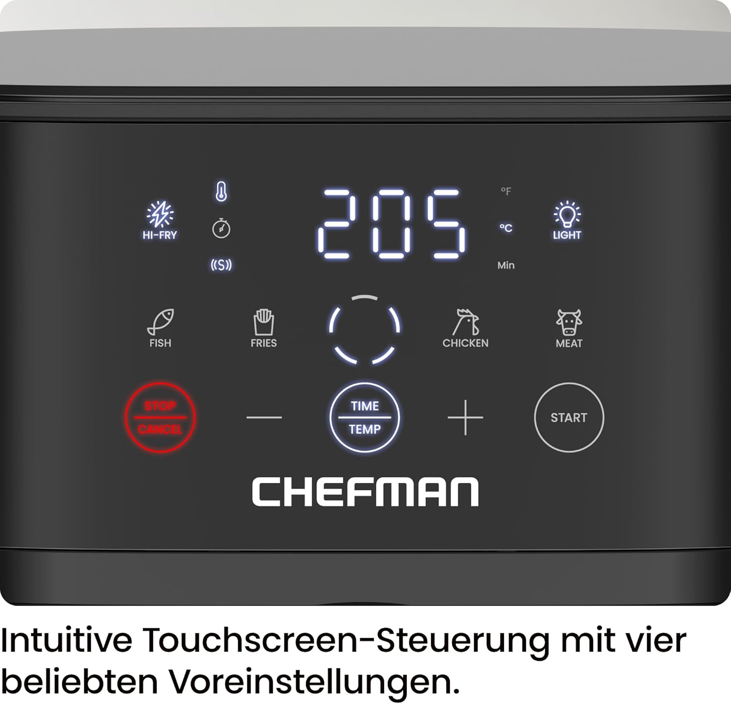 Thumbnail 3 de Chefman Heißluftfritteuse 5,7 L – kompakt, Hi-Fry Technologie, Sichtfenster und Touch Controls