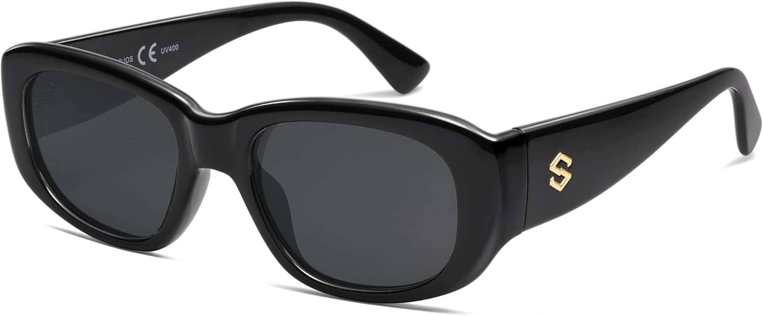 Thumbnail 6 de SOJOS Retro polarisierte quadratische Sonnenbrille SJ2374 – UV400, dicker Rahmen