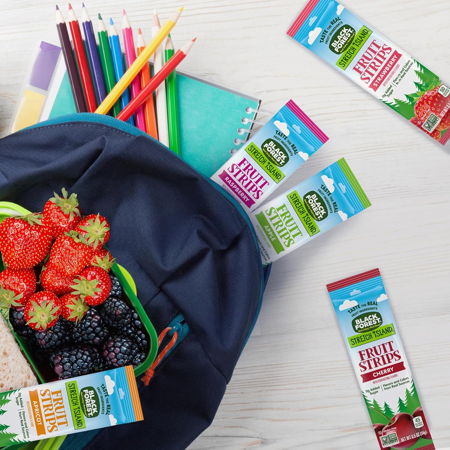 Detalle de Black Forest KJ1K2XHJSMUSE8QQ4PN Stretch Island Fruit Strips, 48 Count, Six Flavors