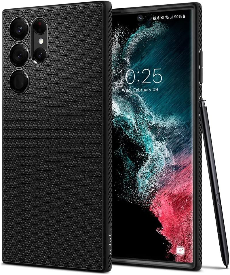 Detalle de Spigen Liquid Air Coque pour Samsung Galaxy S22 Ultra 5G – Noir Mat