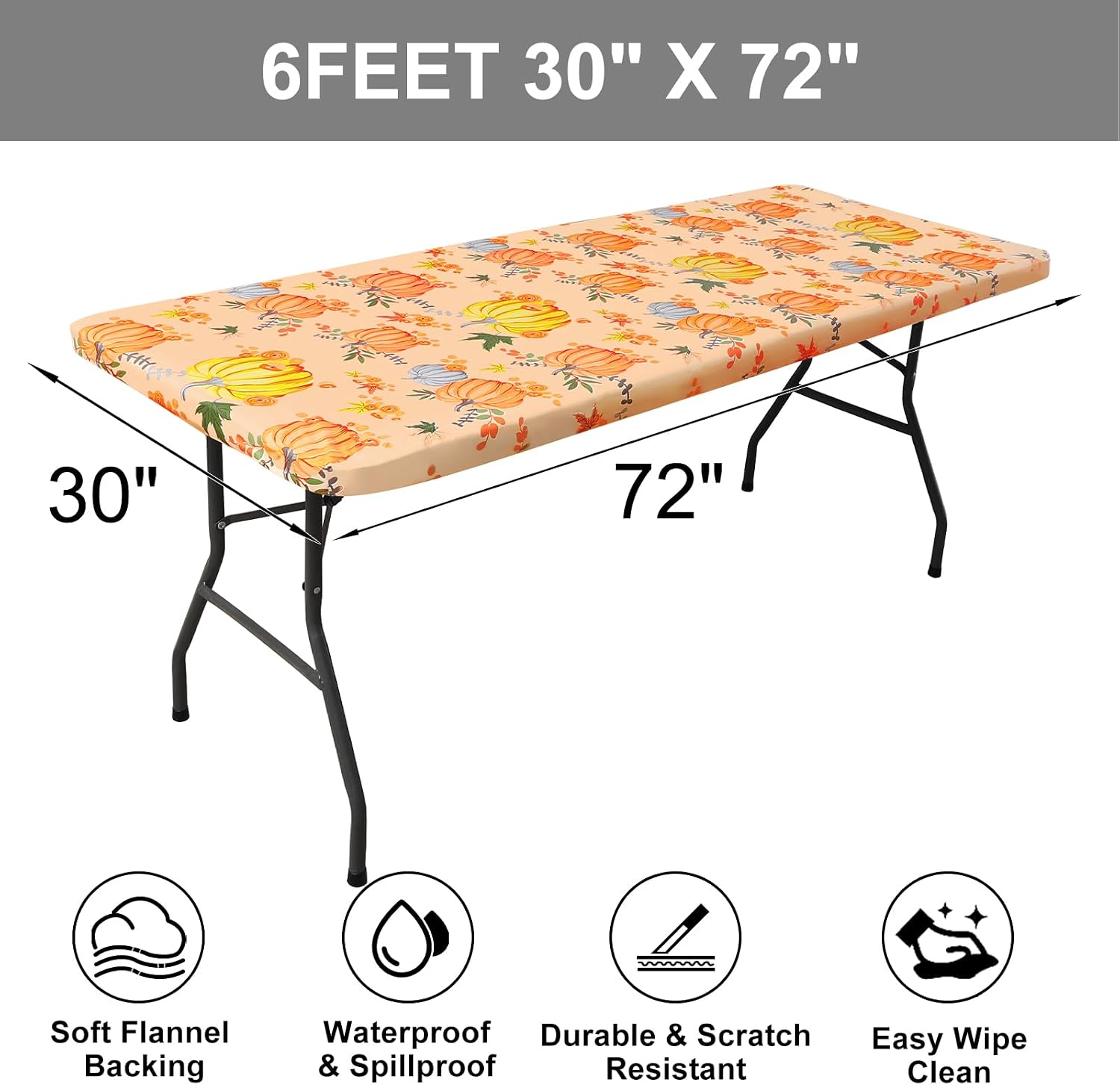 Thumbnail 6 de Smiry Fitted Vinyl Tablecloth 30" x 72