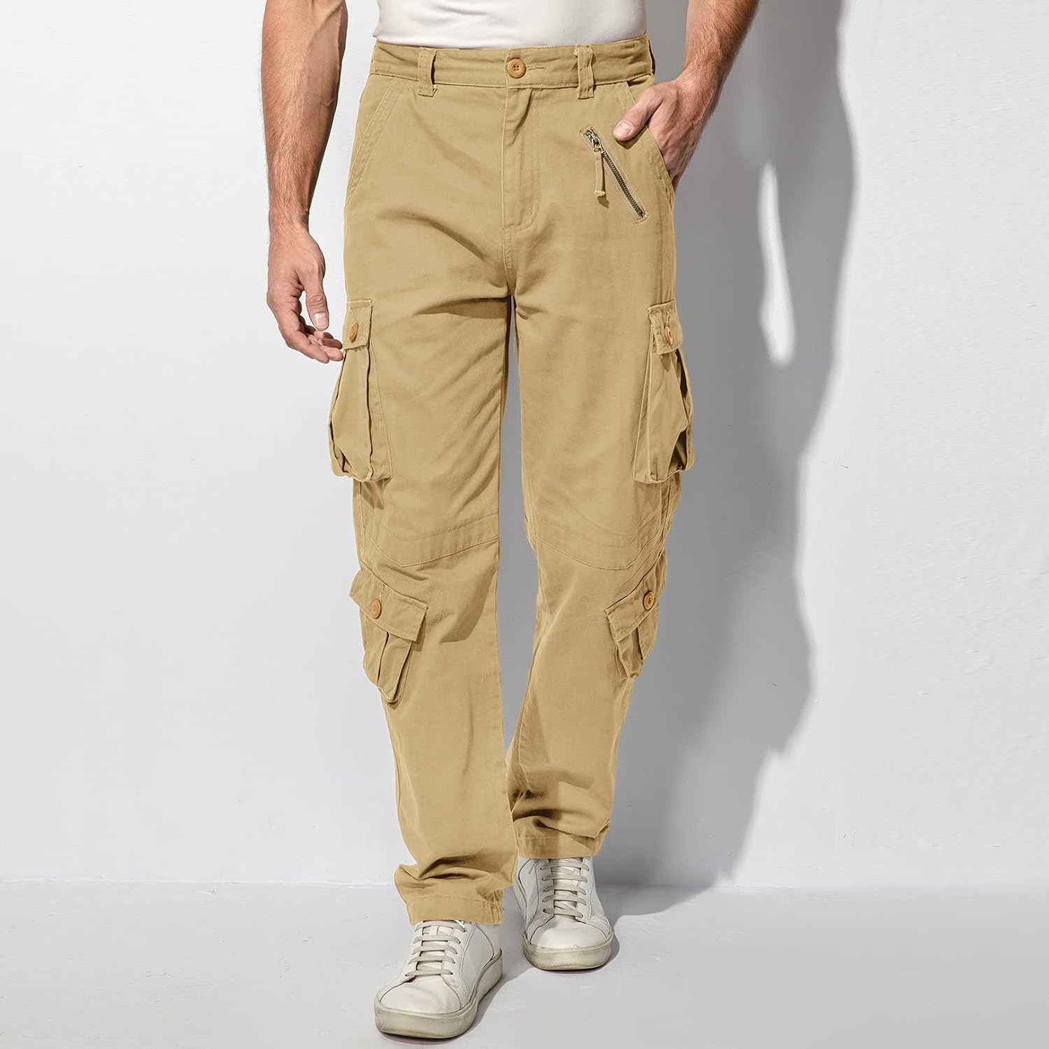 Thumbnail 5 de Jessie Kidden Men's Combat Camo Cargo Trousers Camouflage Army Military Tactical Work Pants #7533