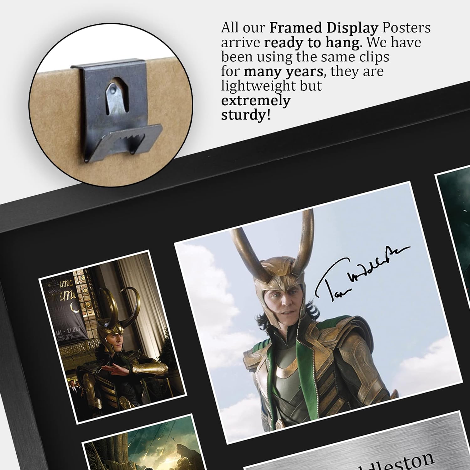 Thumbnail 4 de HWC Trading FR A3 Tom Hiddleston Loki Avengers Printed Signed Autograph Picture Display (A3 Framed)