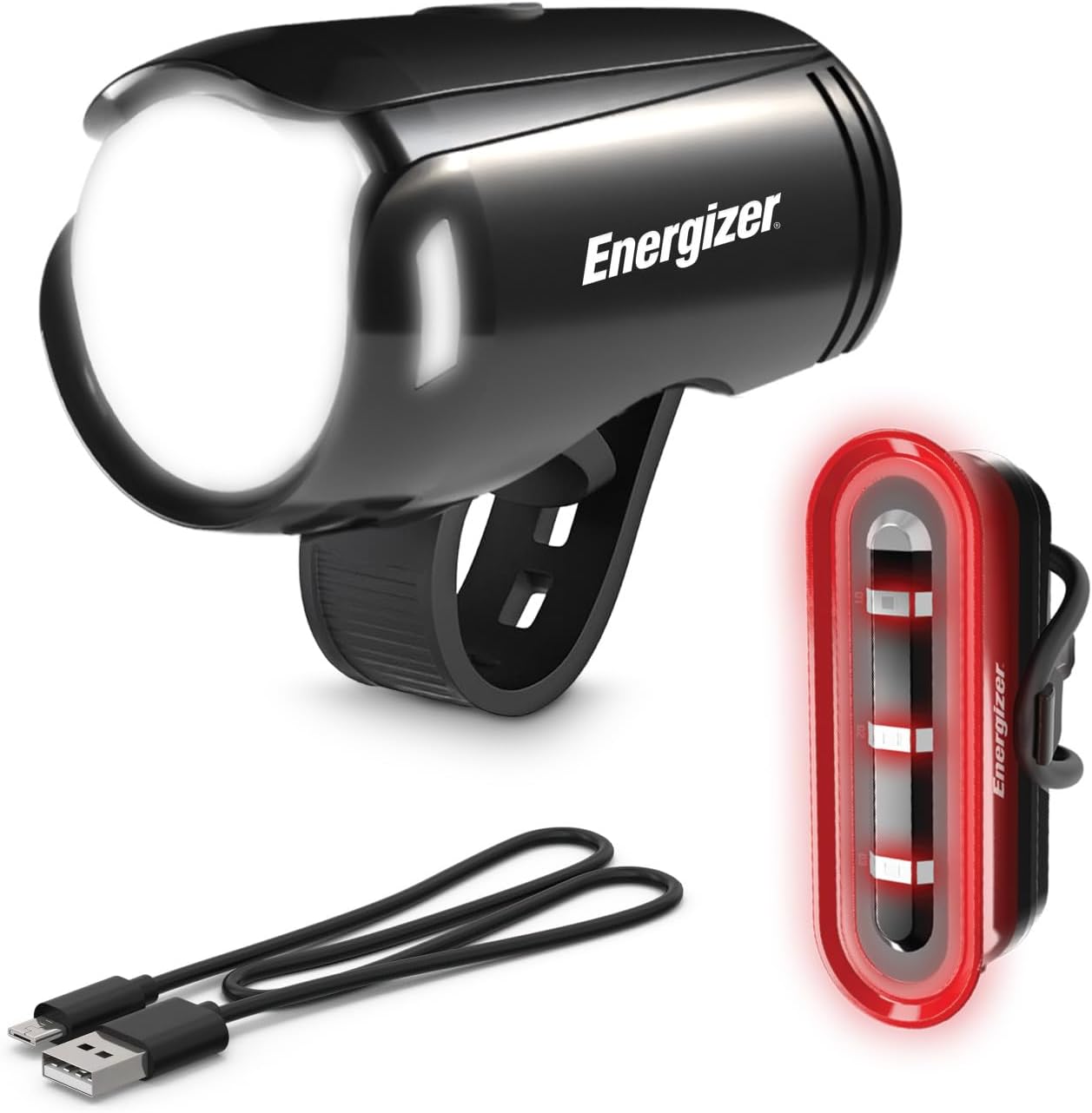 Detalle de Energizer uppladdningsbart cykelljusset med 250 lumen framljus och 220° bakljus