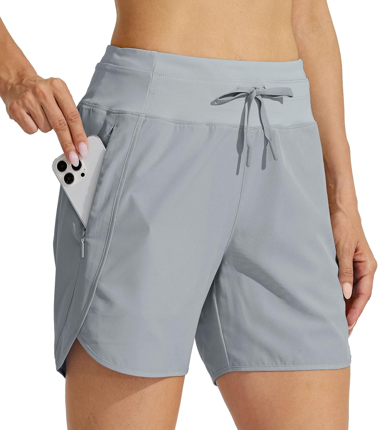Thumbnail 6 de WILLIT Damen Shorts Sporthose Kurz Laufhose – Schnelltrocknend, hohe Taille, 3 Reißverschlusstaschen