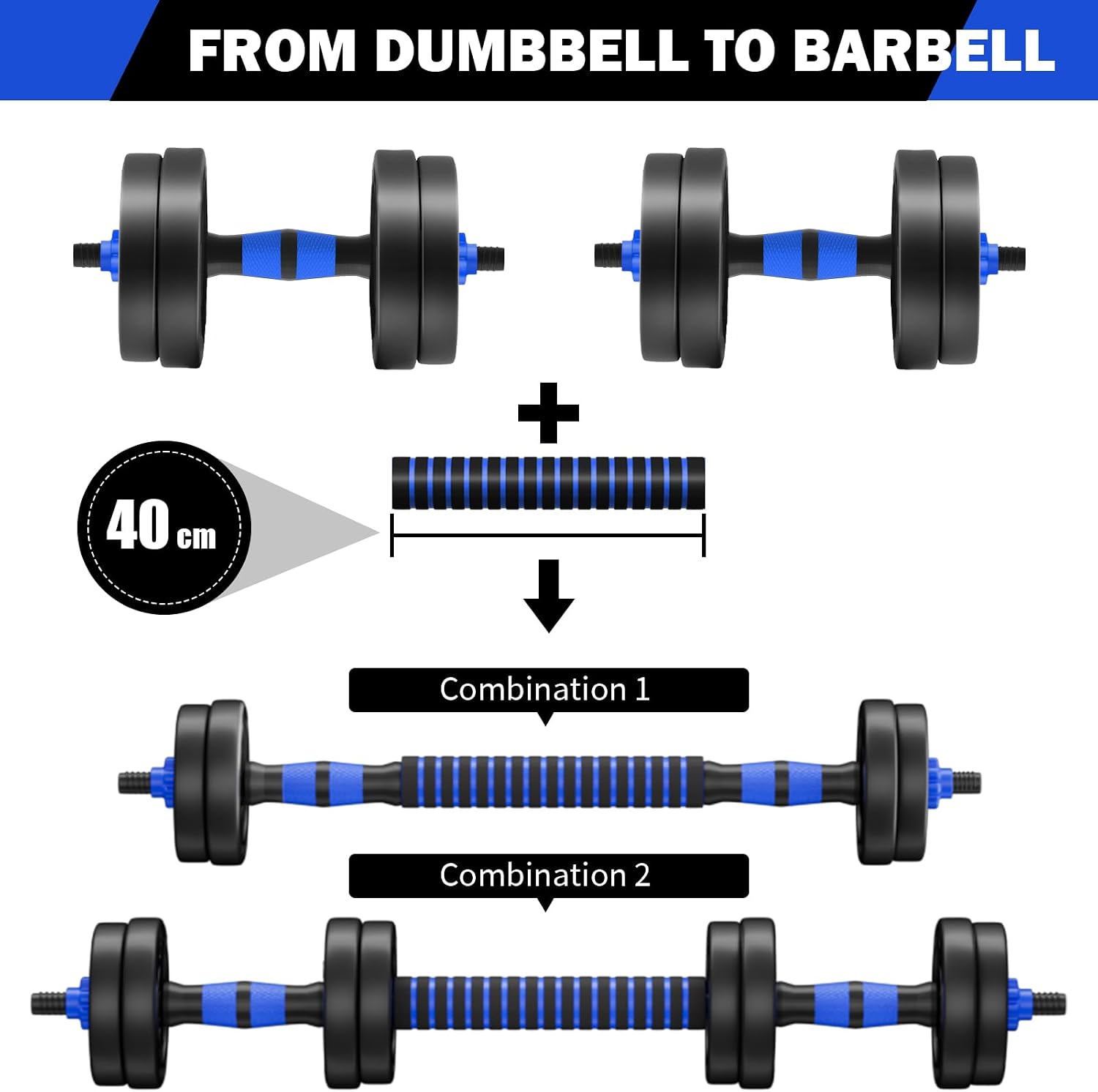 Thumbnail 6 de Hanteln Verstellbar 2‑in‑1 Set 10/15 kg 🏋