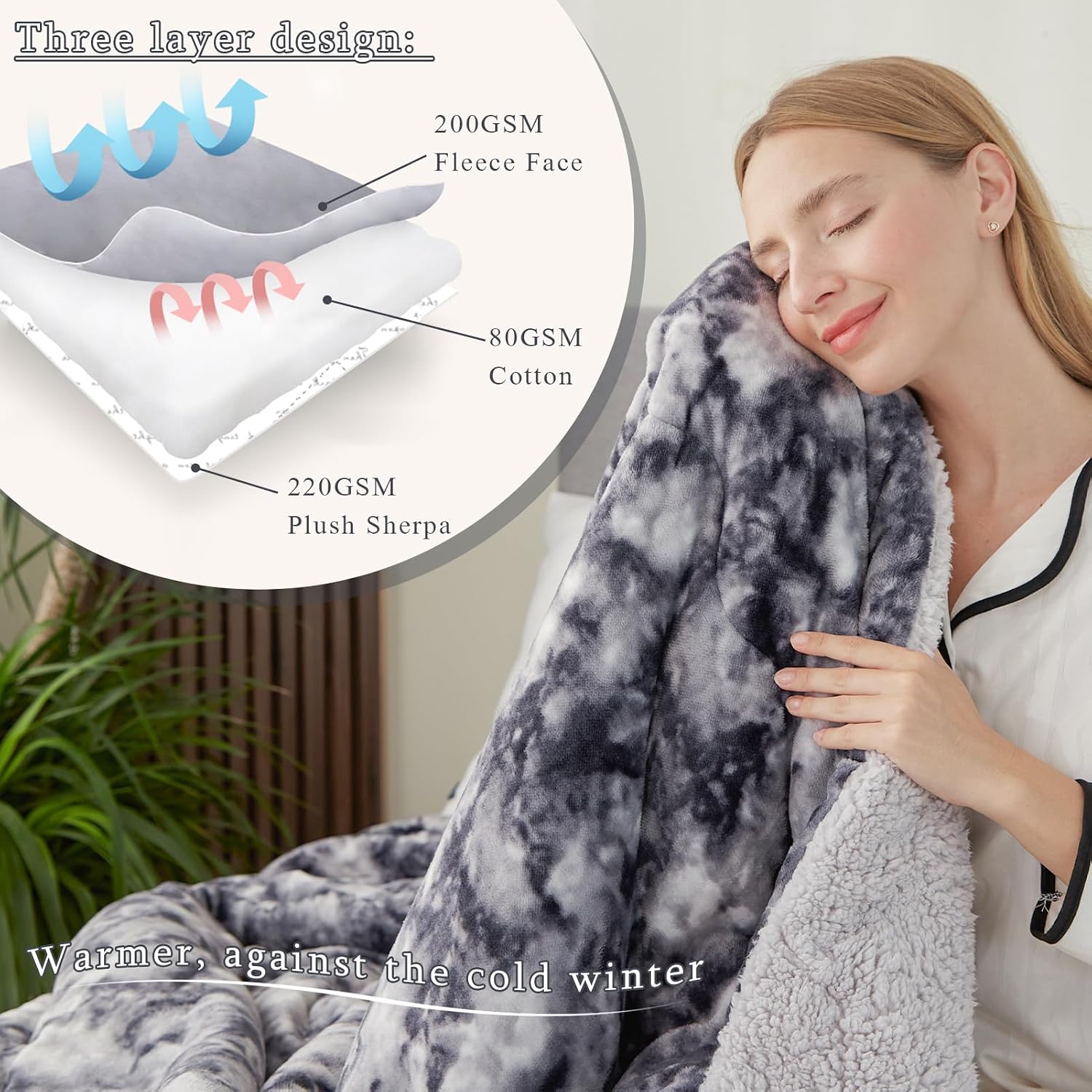 Thumbnail 1 de CHOSHOME Couverture 220x240cm Couverture Sherpa 🛋
