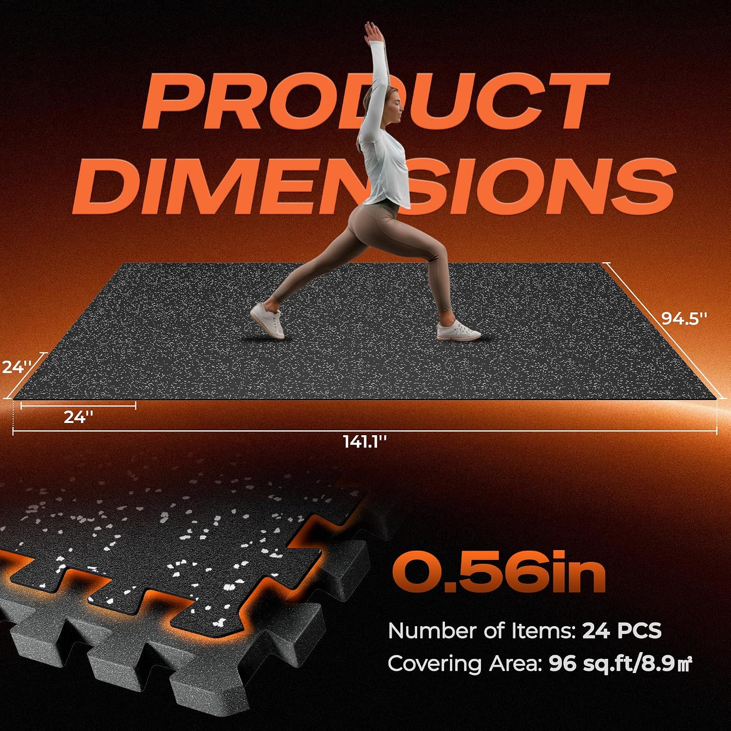 Thumbnail 6 de SUPERJARE Exercise Mat 96 sq ft ⚙