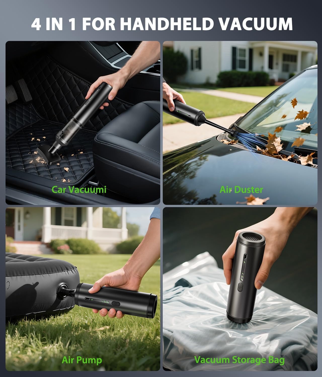 Detalle 2 de Portable Car Vacuum with 16800Pa Suction ⚡