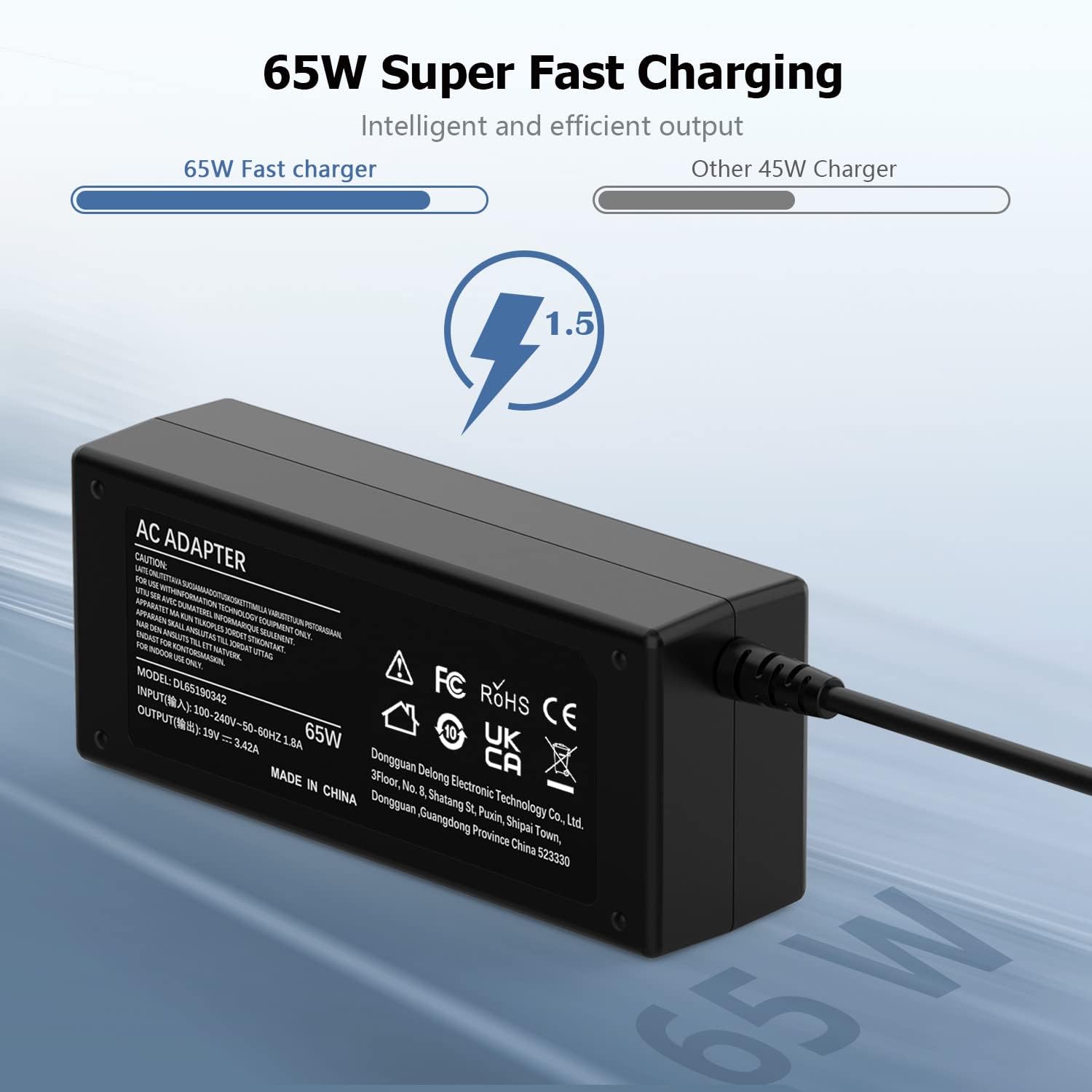 Thumbnail 5 de 65W Laptop Charger 19V 3.42A for Acer Aspire