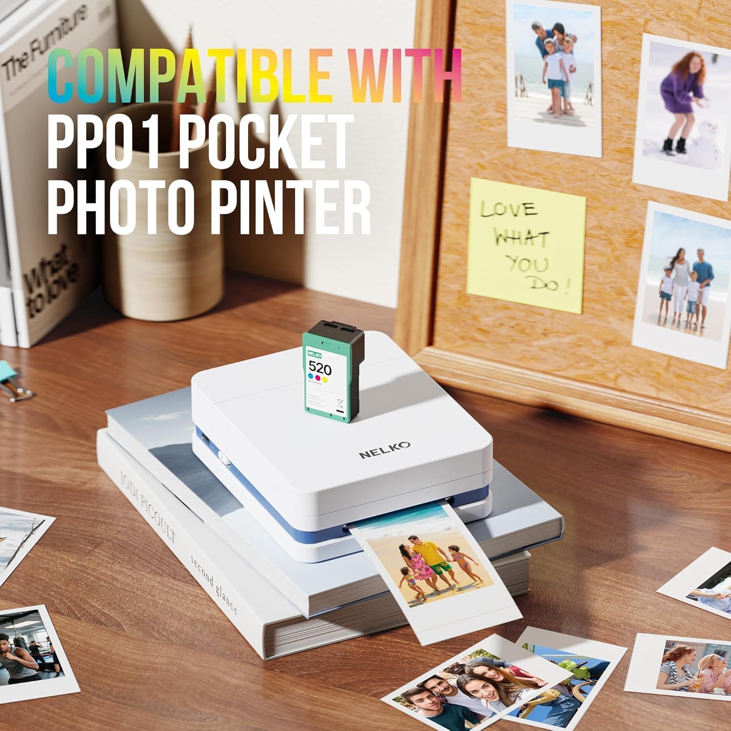 Detalle de Nelko 520 Original Farbtintenpatrone für Nelko PP01 Fotodrucker – 1 Stück