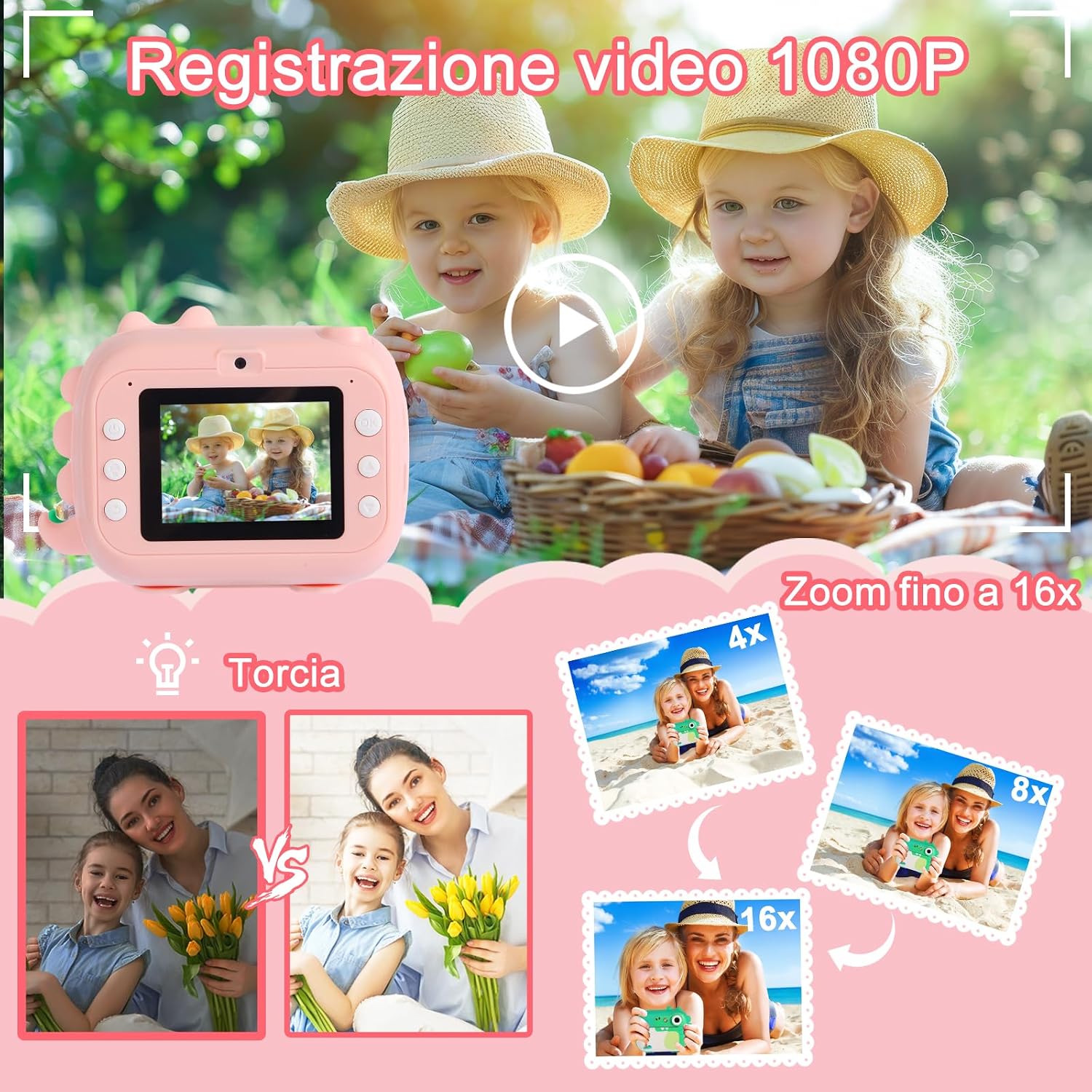 Detalle de ARNSSIEN M3 fotocamera istantanea 1080P per bambini