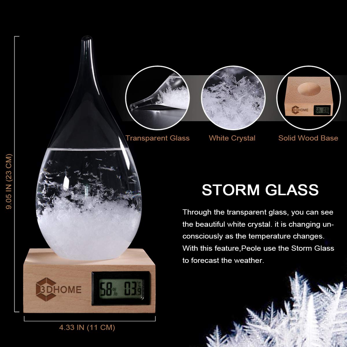 Thumbnail 2 de Storm Glass Water Drop Crystal Ball XX-Large