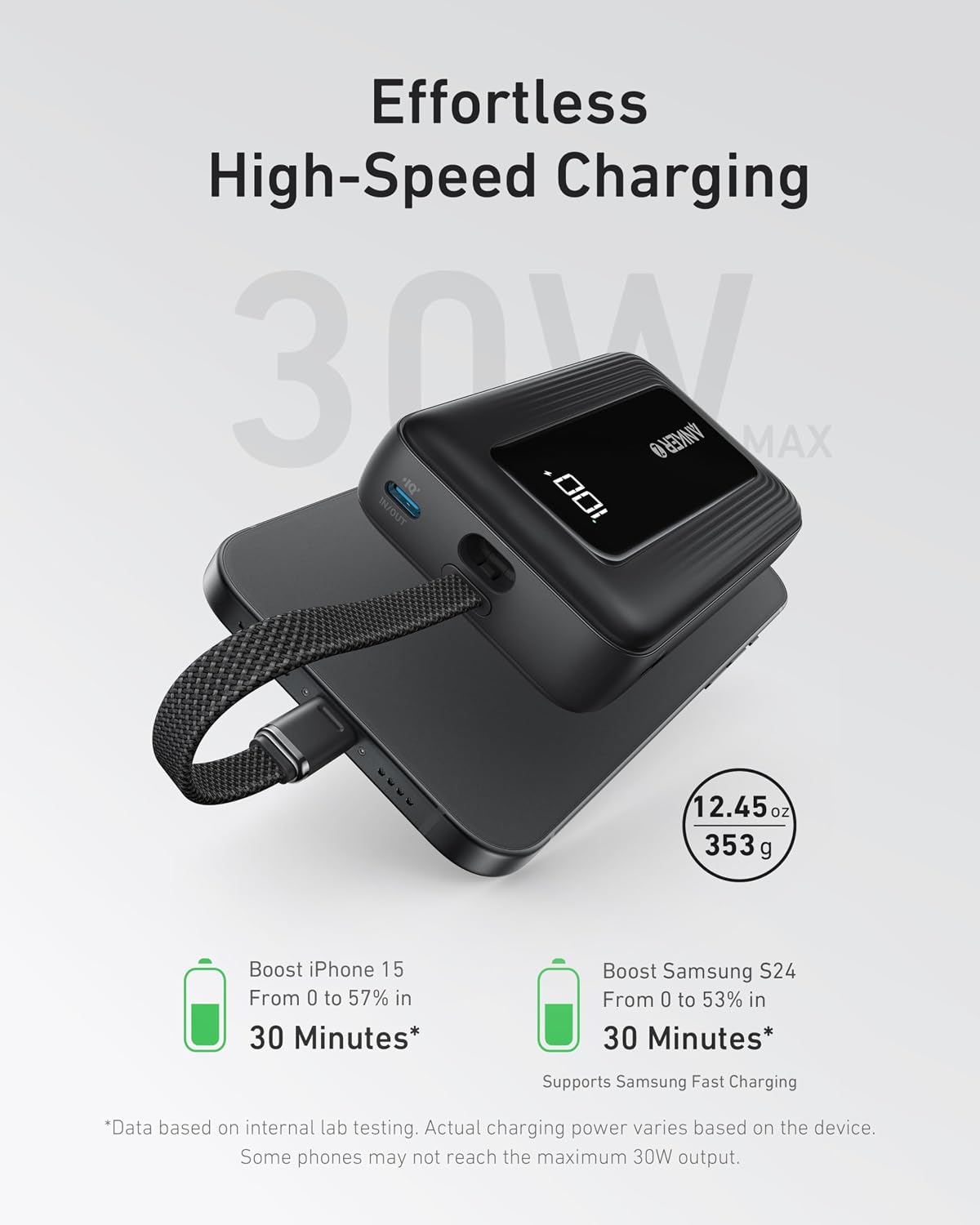 Thumbnail 3 de Anker Zolo Power Bank 20,000mAh 30W with Built-In USB-C