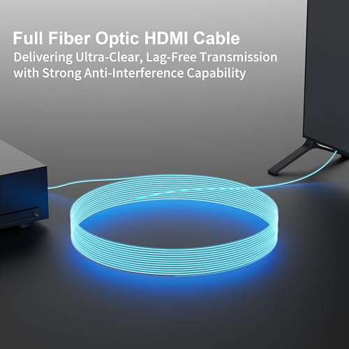 Thumbnail 3 de RUIPRO HDMI 2.1 8K, cable de fibra óptica desmontable de 7,6 m y 48 Gbps