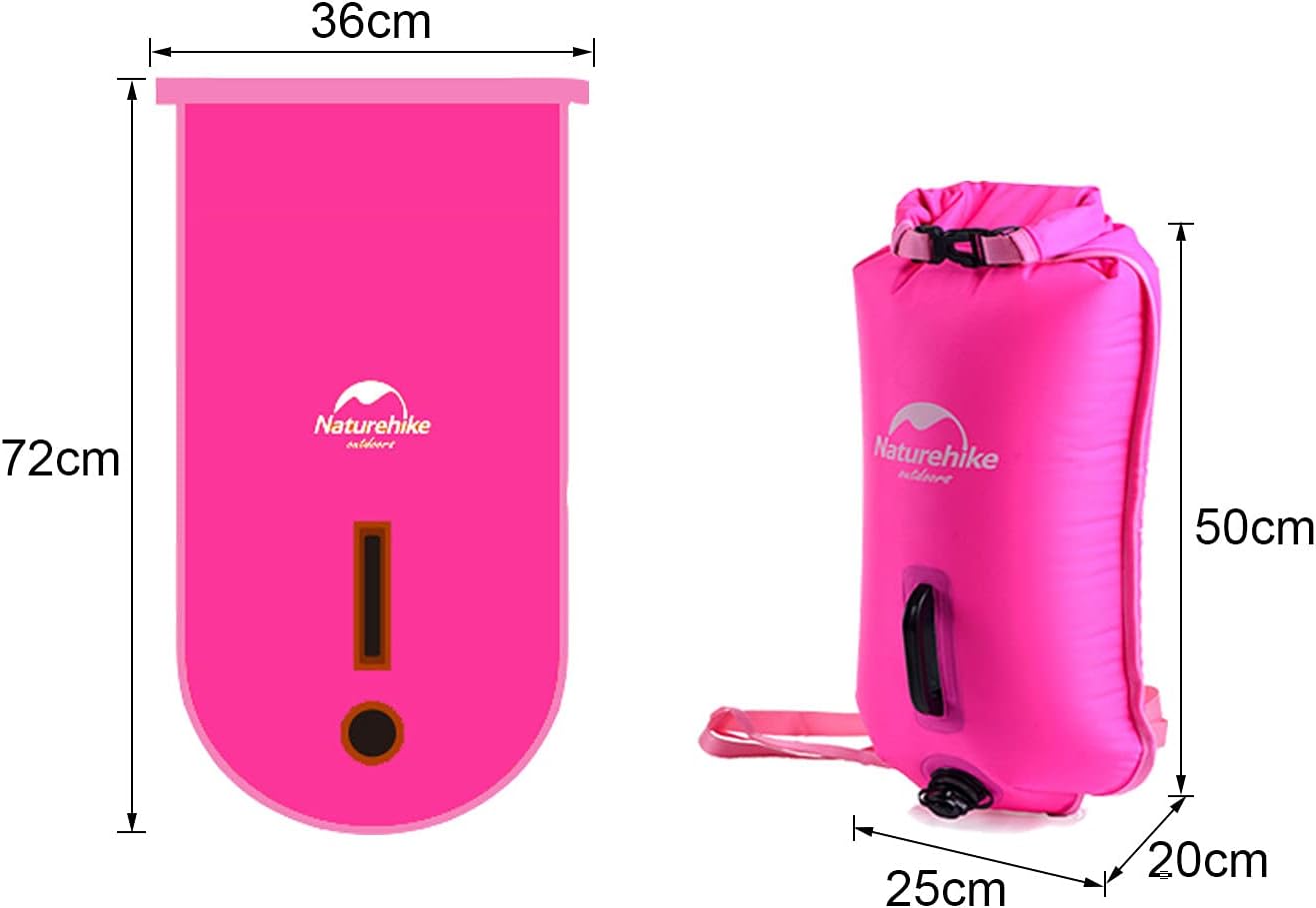 Detalle de Bouée de Nage Eau Libre Naturehike 18L avec Ceinture Ajustable – Sécurité et Portabilité pour Triathlètes et Kayakistes