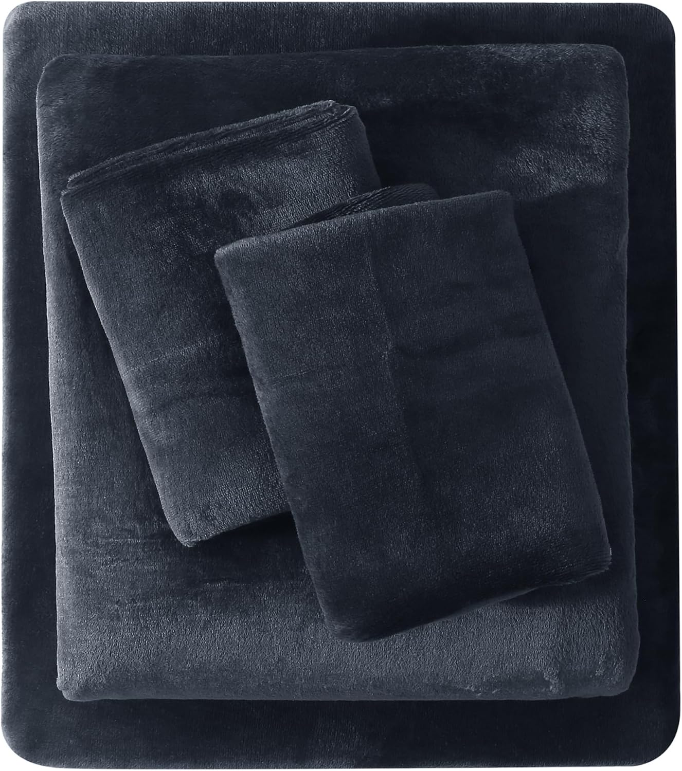 Detalle de Viviland SHTDARKGREYQ Queen Fleece Sheet Set, 200 GSM, 15-Inch Pocket