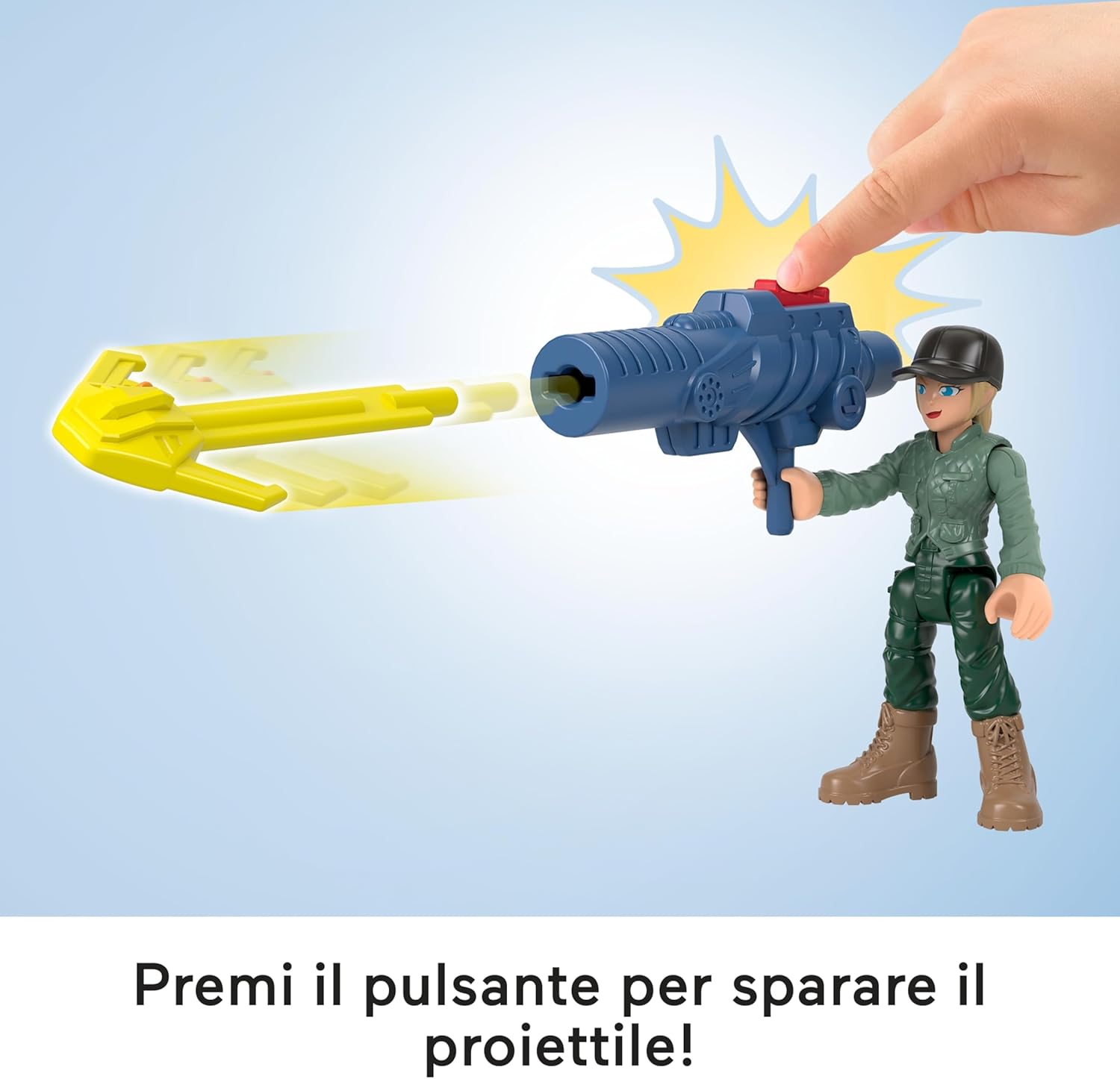 Detalle de Imaginext Jurassic World La Rinascita: Set di 6 Action Figures con Lanciatore e Accessori