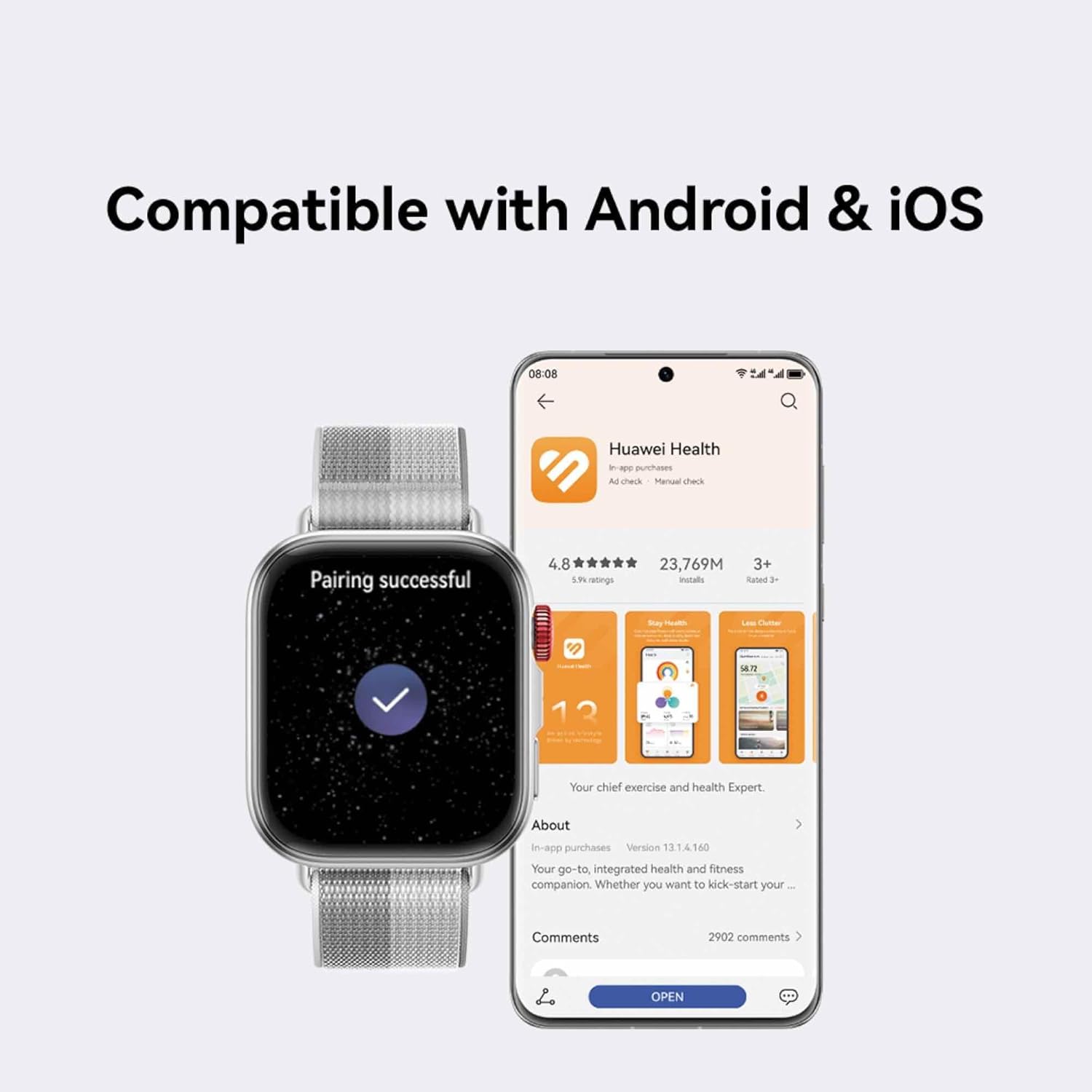 Thumbnail 6 de Huawei Watch Fit 4 Smart Watch (Ultra Slim) with GPS, AMOLED & Bluetooth calling